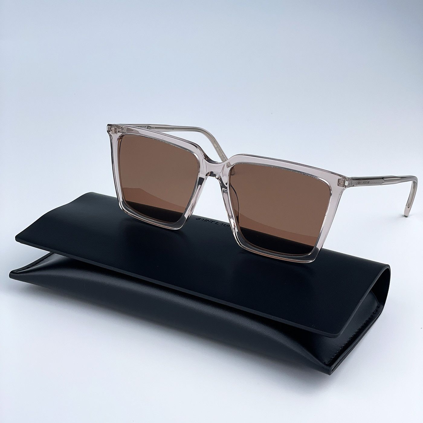 NEW Saint Laurent SL474 003 Square Unisex Sunglasses display picture 1