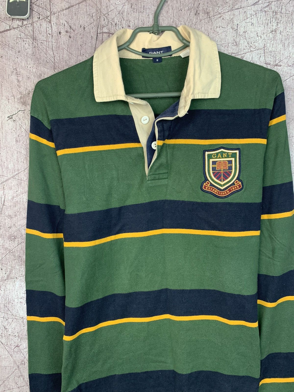 Gant × Vintage Gant Vintage Mens Rugby Long Sleeve Polo Shirt Size US M / EU 48-50 / 2 - 2 Thumbnail