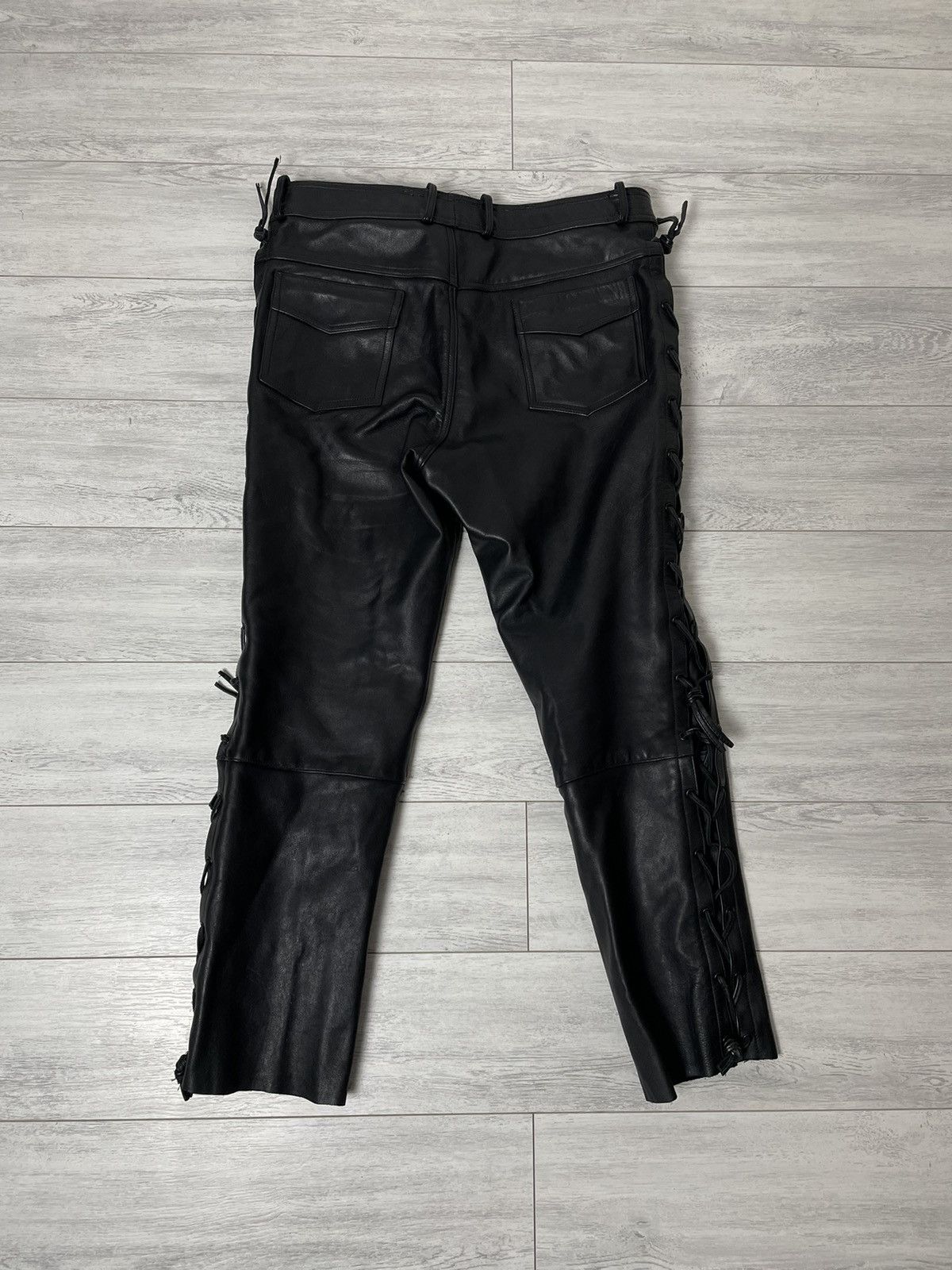 20471120 × Japanese Brand Vintage leather pants bondage Motorcycle travis Size US 37 - 10 Thumbnail
