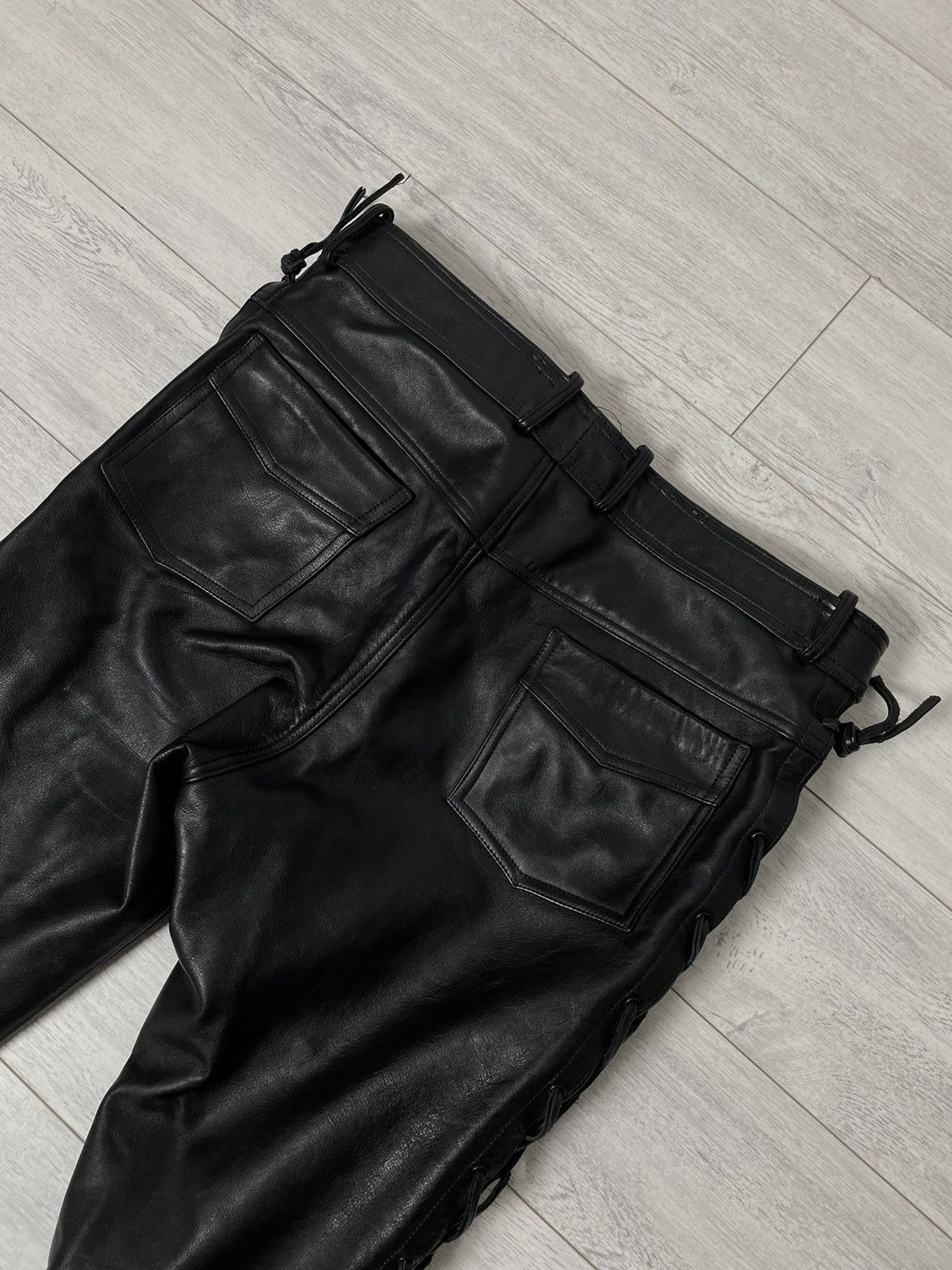 20471120 × Japanese Brand Vintage leather pants bondage Motorcycle travis Size US 37 - 12 Thumbnail