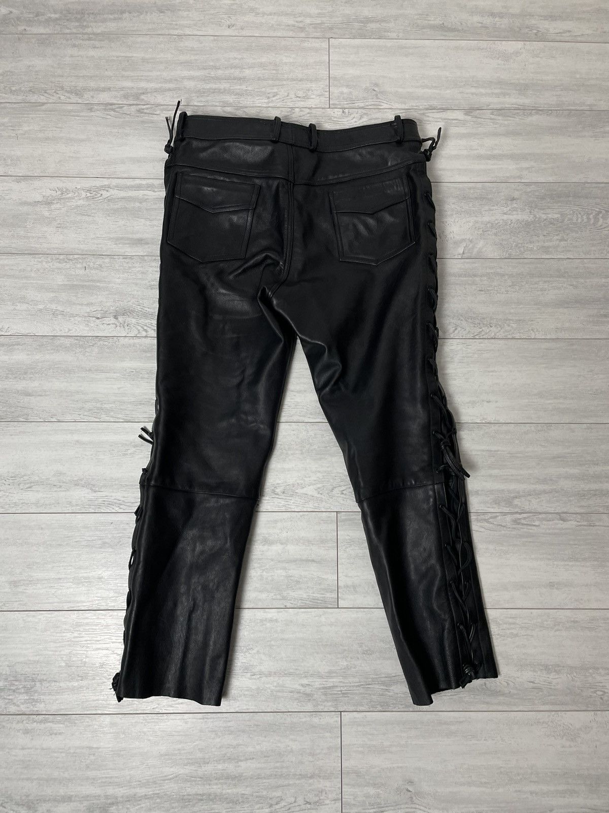 20471120 × Japanese Brand Vintage leather pants bondage Motorcycle travis Size US 37 - 11 Thumbnail
