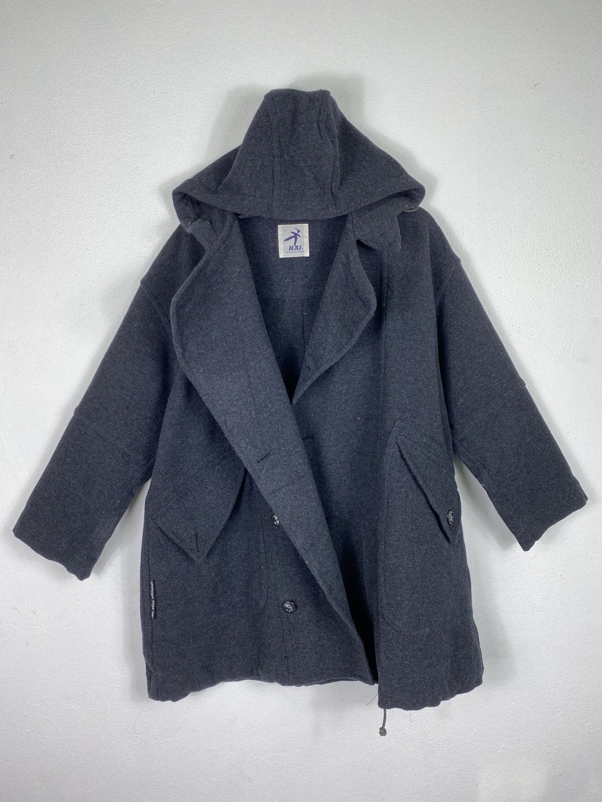 Designer × Hai Sporting Gear × Issey Miyake Hai Sporting Gear OverSize Wool Jacket Hoddies Winter Style Size US M / EU 48-50 / 2 - 3 Thumbnail