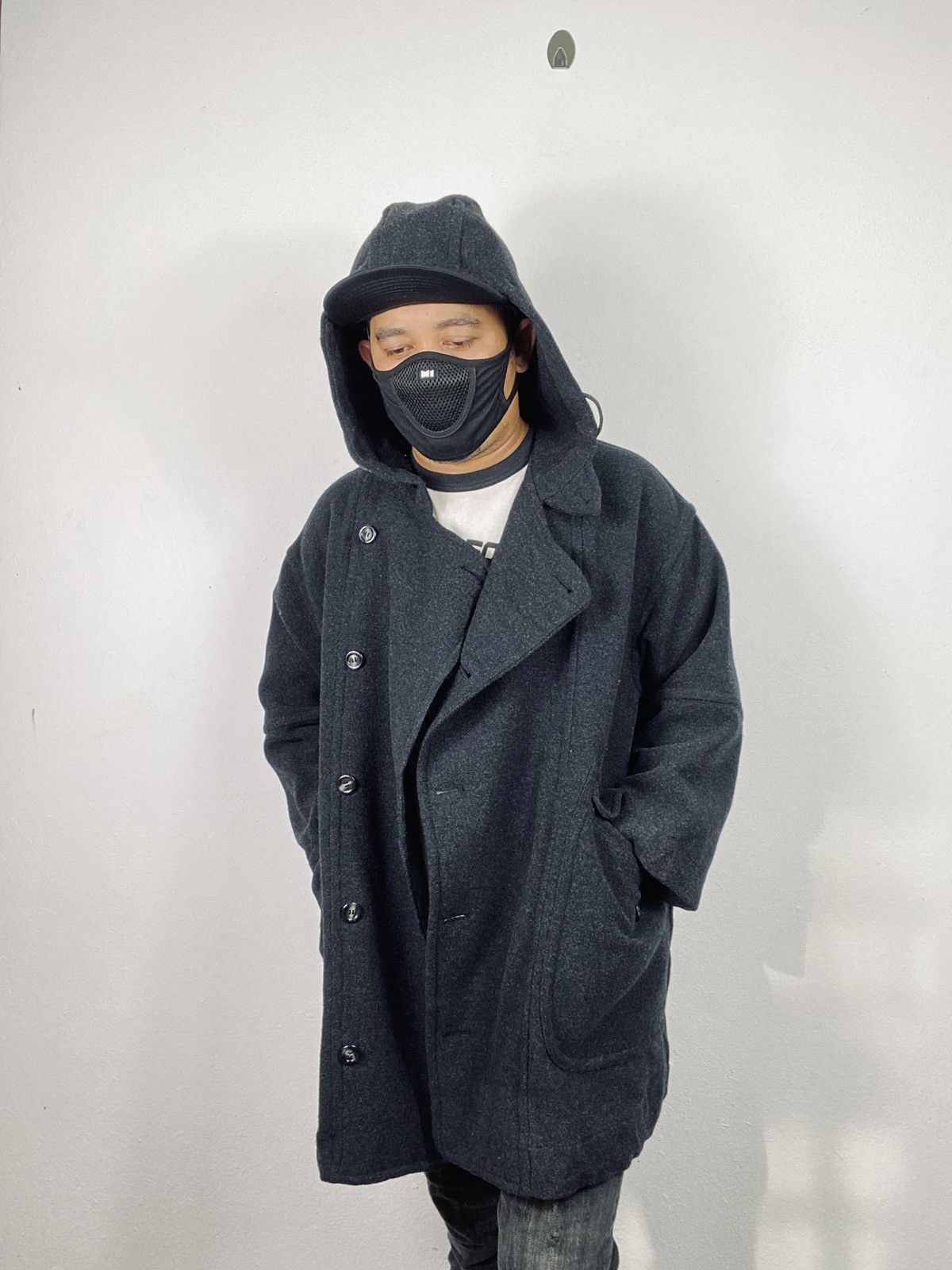 Designer × Hai Sporting Gear × Issey Miyake Hai Sporting Gear OverSize Wool Jacket Hoddies Winter Style Size US M / EU 48-50 / 2 - 16 Thumbnail