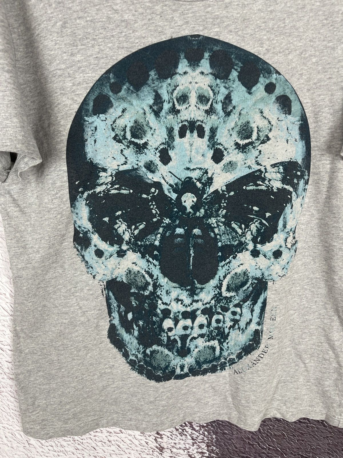 Alexander McQueen Alexander McQueen made in Italy grey big skull tee shirt Size US M / EU 48-50 / 2 - 4 Thumbnail