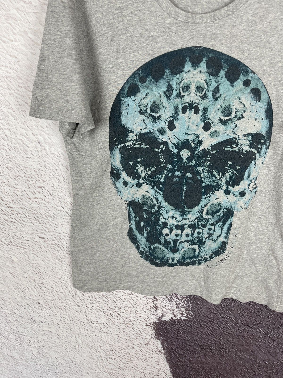 Alexander McQueen Alexander McQueen made in Italy grey big skull tee shirt Size US M / EU 48-50 / 2 - 6 Thumbnail