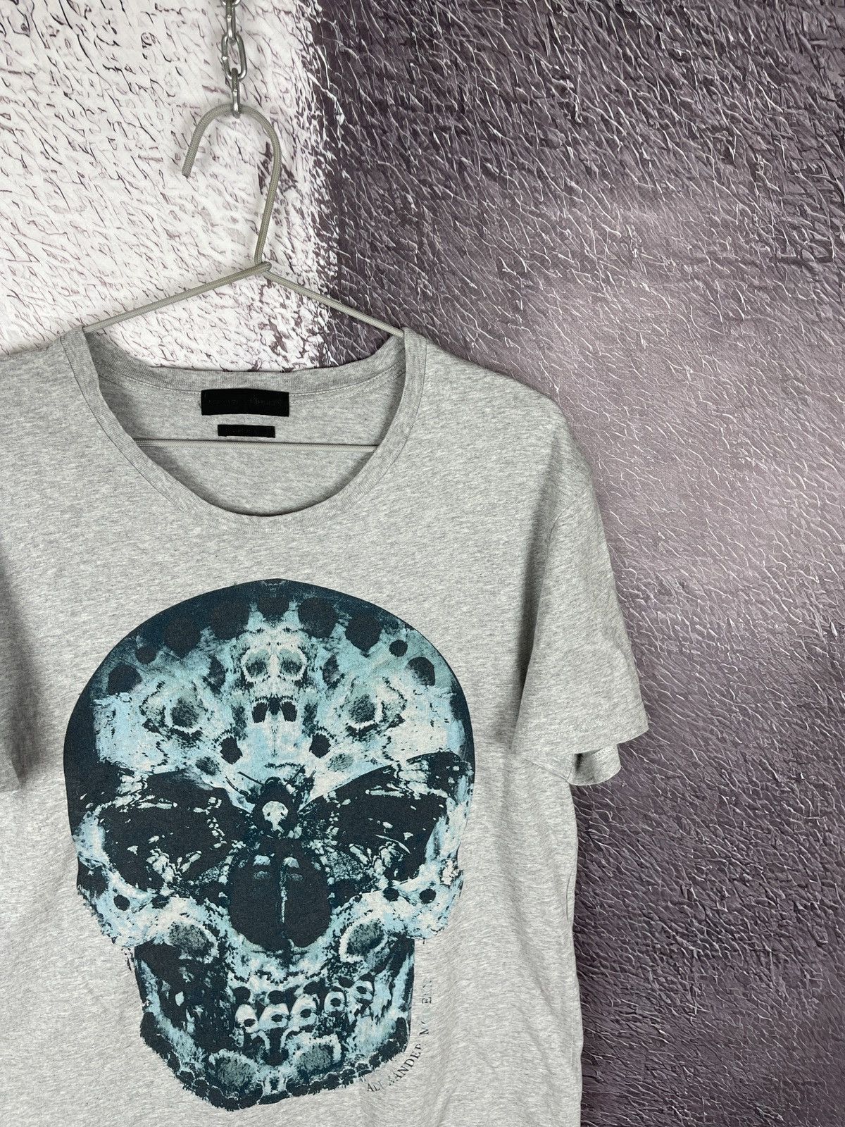 Alexander McQueen Alexander McQueen made in Italy grey big skull tee shirt Size US M / EU 48-50 / 2 - 3 Thumbnail