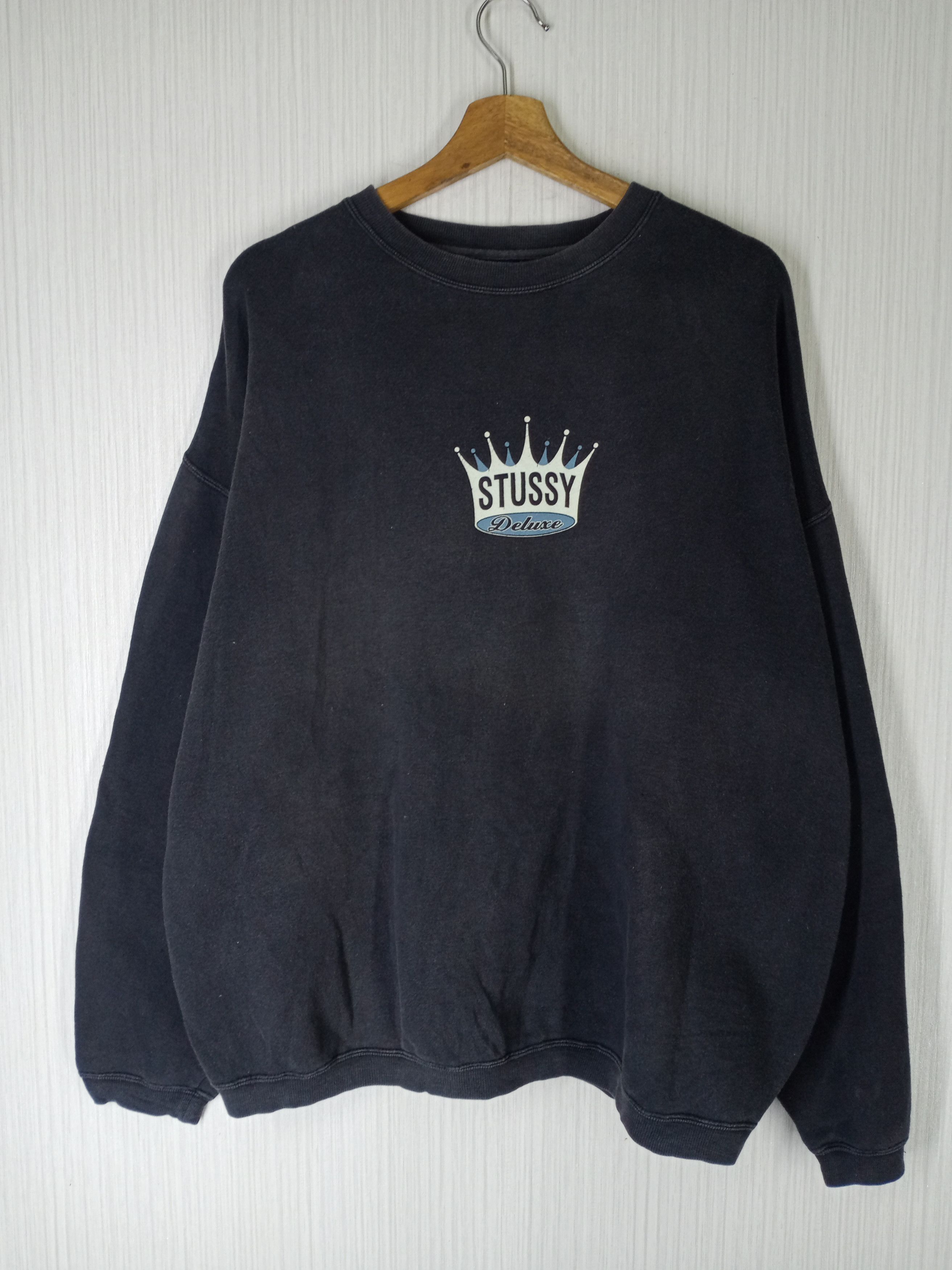 Stussy Rare Vintage 90s Stussy Deluxe Big Logo Sweatshirt Size US XL / EU 56 / 4 - 2 Thumbnail