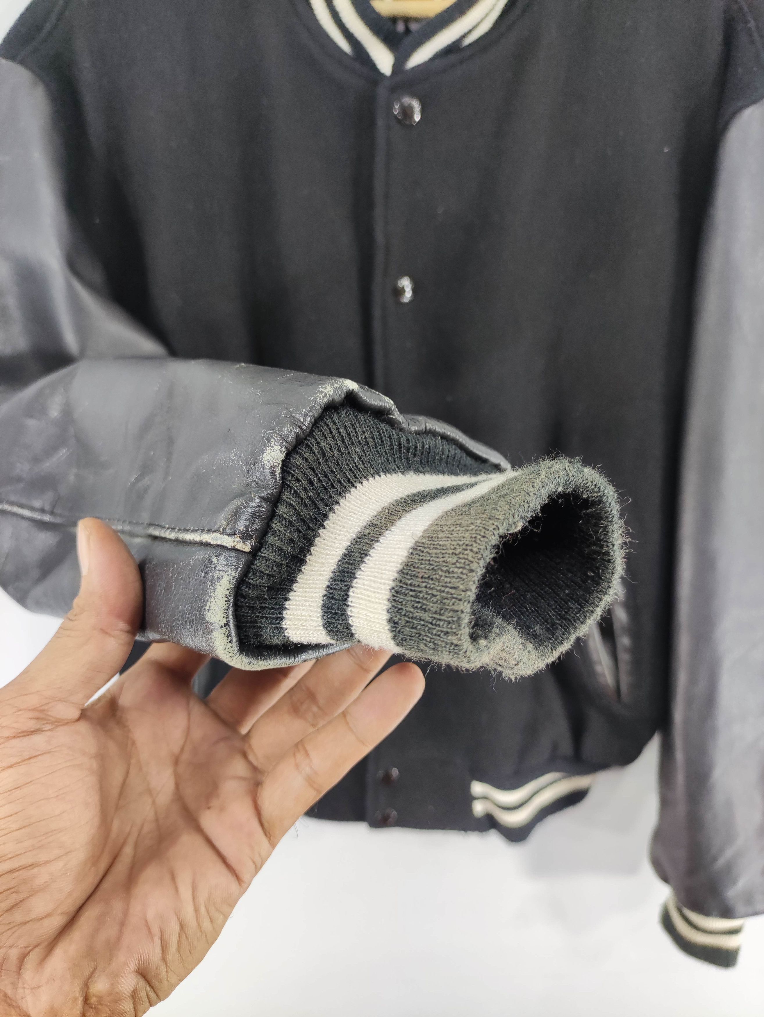 Schott Vintage Schott Varsity Wool Jacket Leather Sleeve Size US L / EU 52-54 / 3 - 4 Thumbnail
