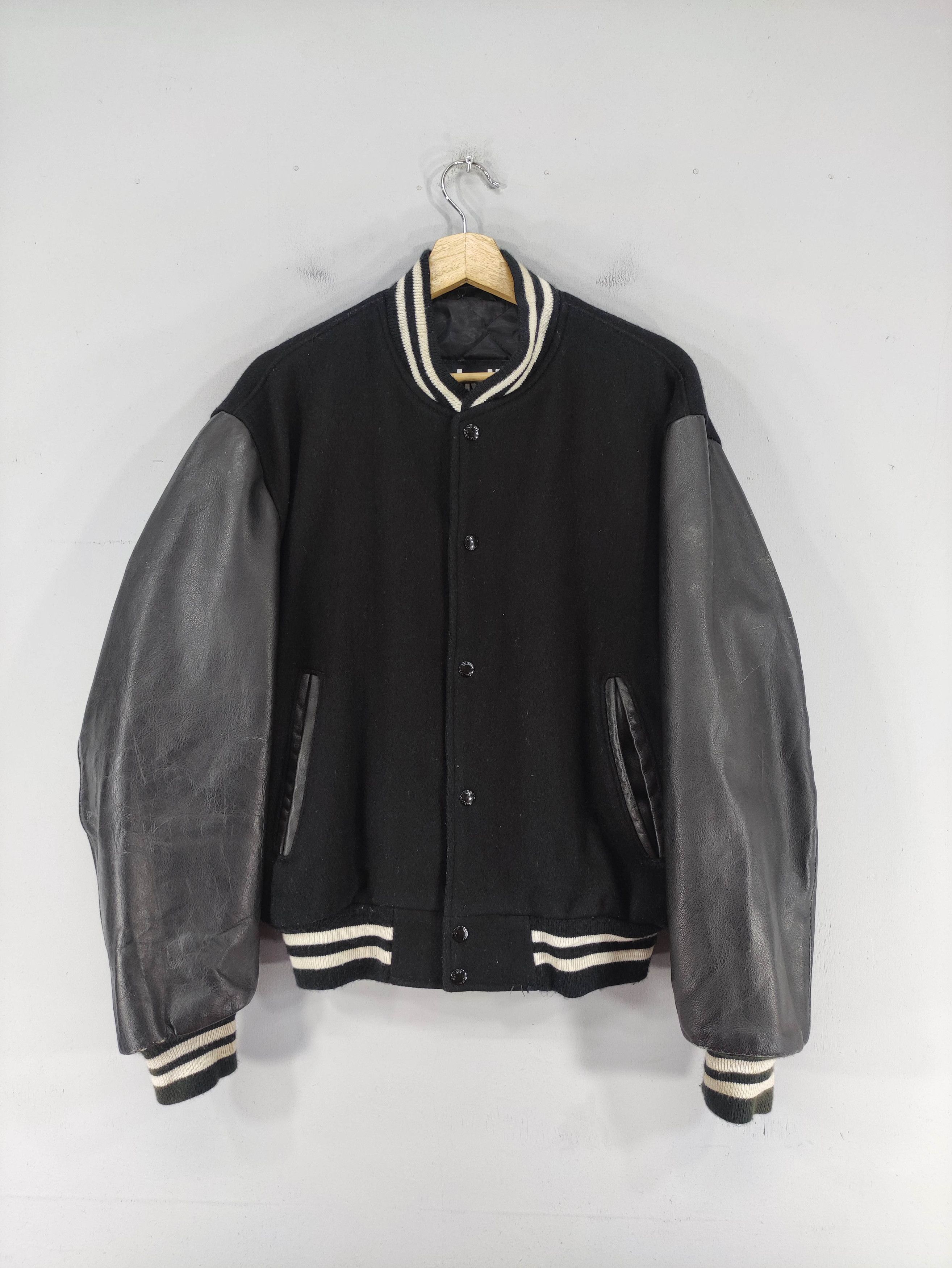 Schott Vintage Schott Varsity Wool Jacket Leather Sleeve Size US L / EU 52-54 / 3 - 2 Thumbnail