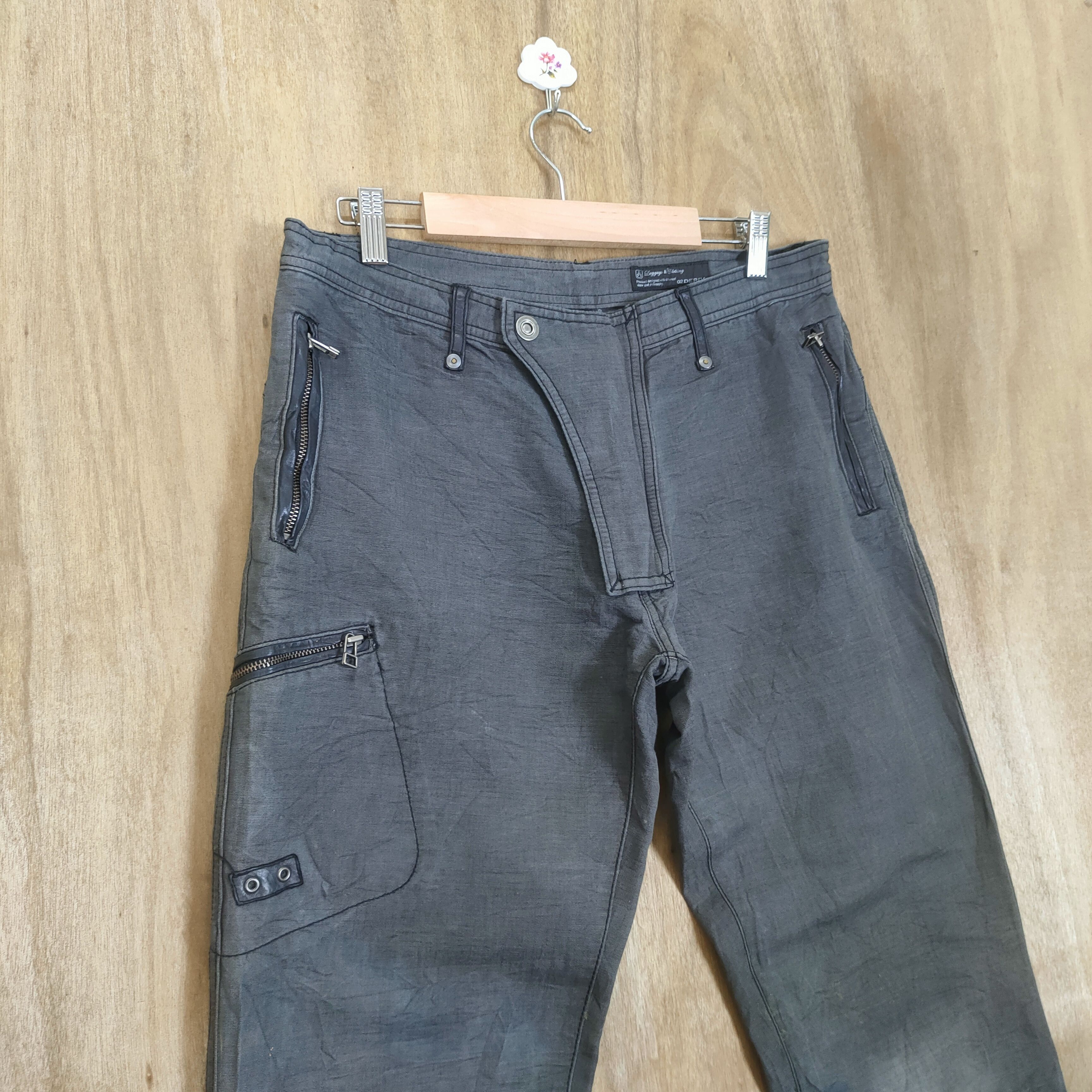 02DERIV. VINTAGE 02DERIV FADED CARGO PANTS ZIPPER LEG Size US 32 / EU 48 - 14 Thumbnail