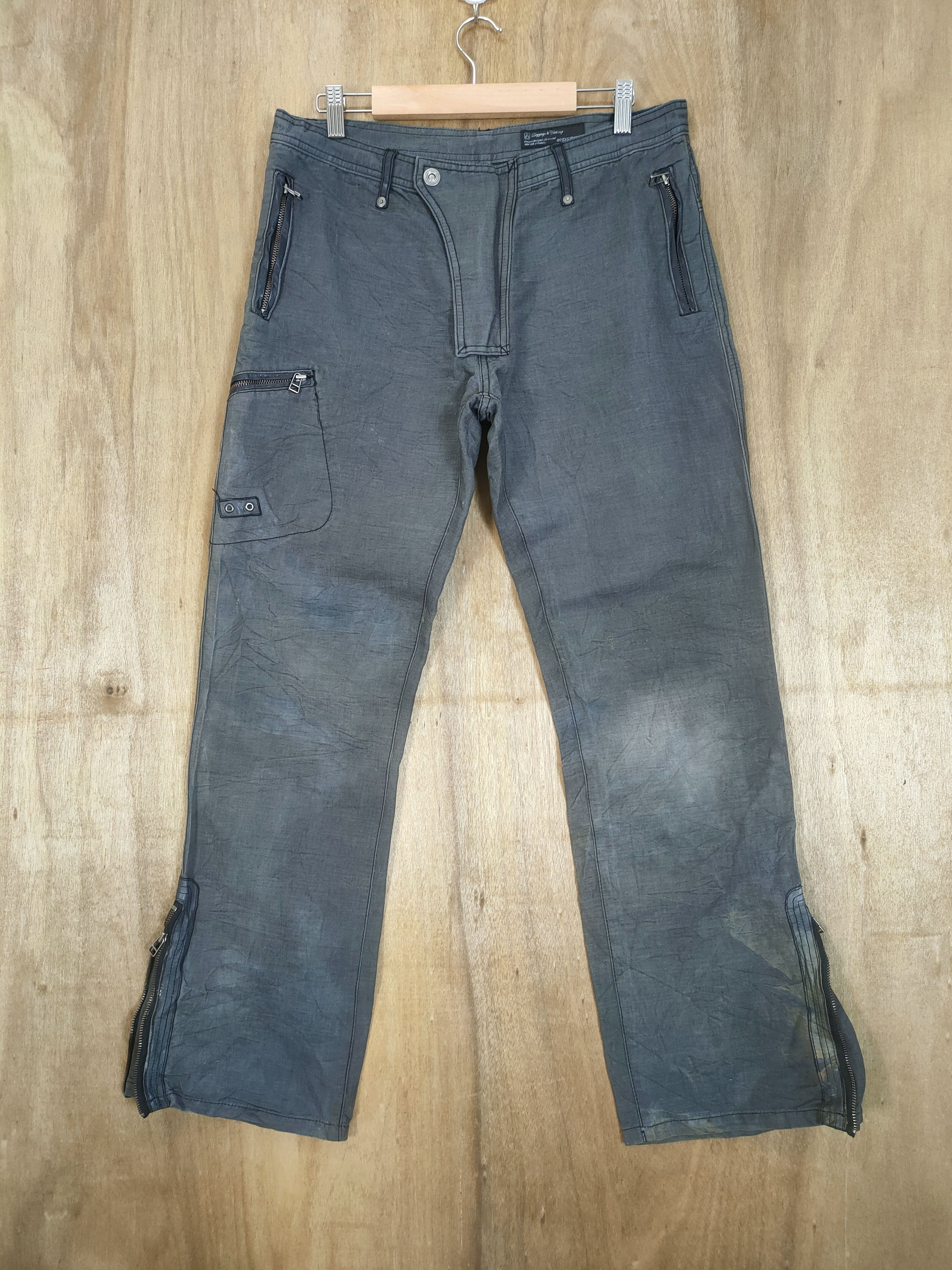 02DERIV. VINTAGE 02DERIV FADED CARGO PANTS ZIPPER LEG Size US 32 / EU 48 - 4 Thumbnail