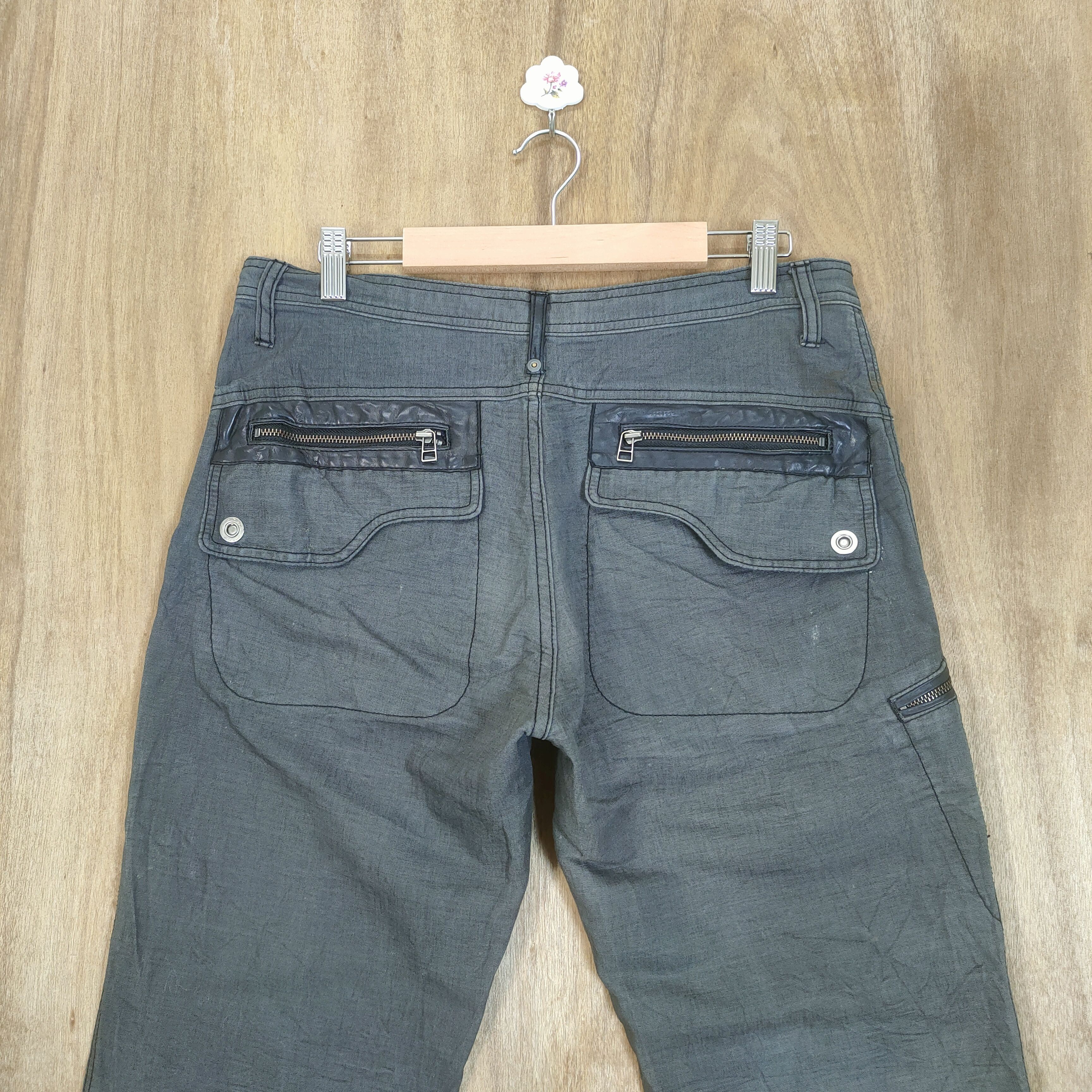 02DERIV. VINTAGE 02DERIV FADED CARGO PANTS ZIPPER LEG Size US 32 / EU 48 - 10 Thumbnail