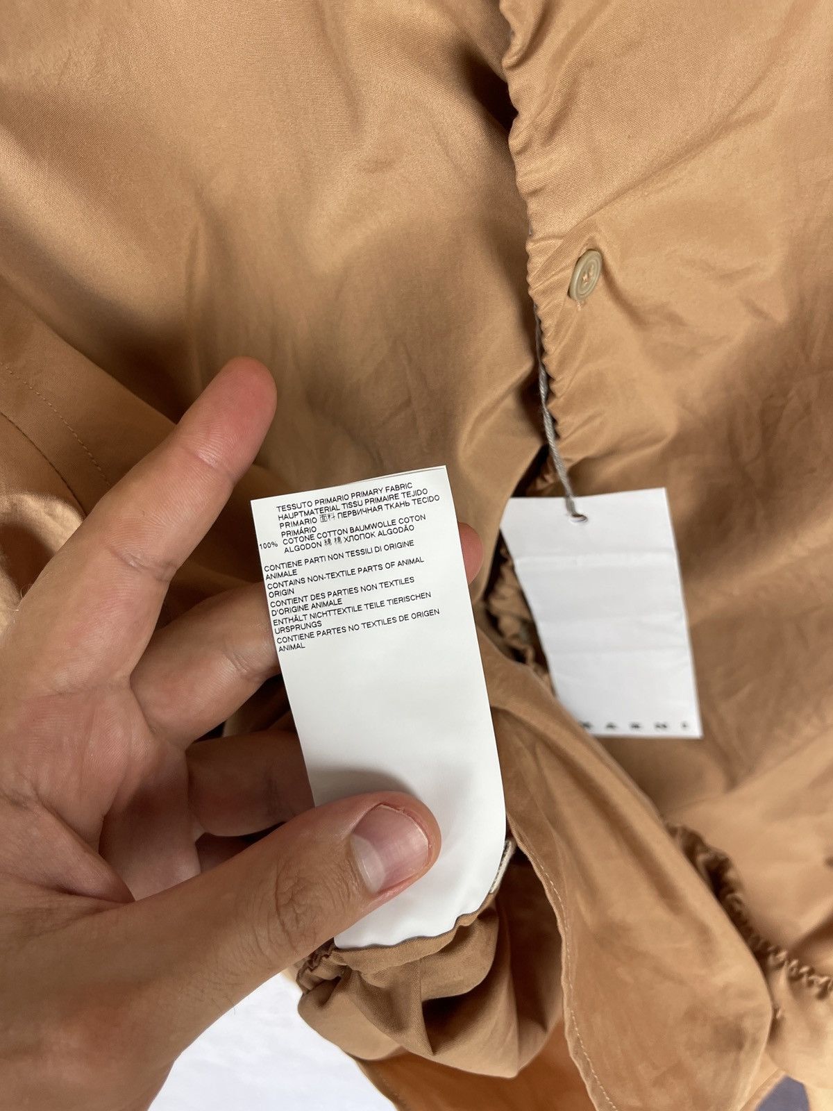 Marni Marni Made in Italy brown Asymmetrical long sleeve shirt Size US S / EU 44-46 / 1 - 16 Thumbnail