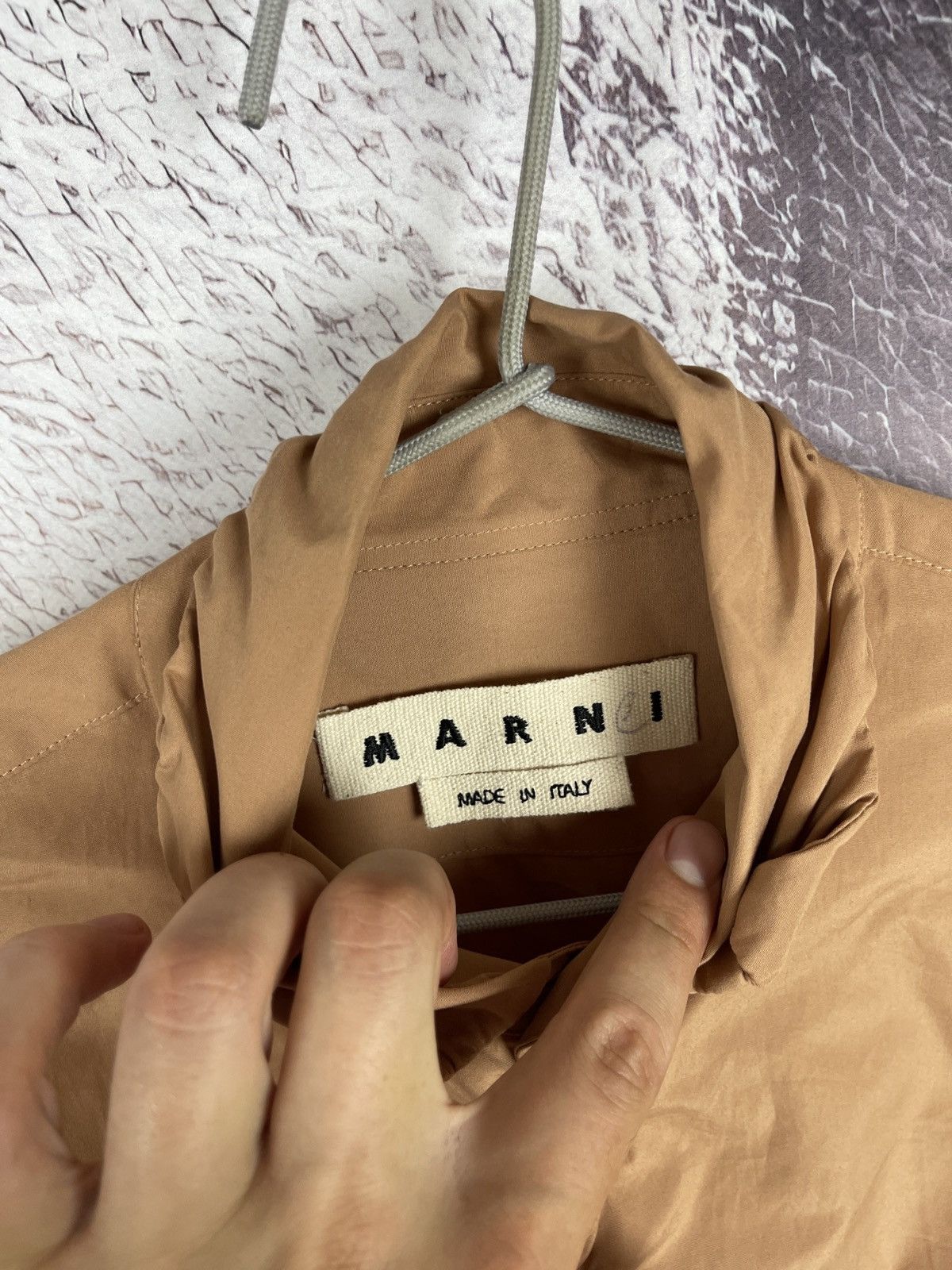 Marni Marni Made in Italy brown Asymmetrical long sleeve shirt Size US S / EU 44-46 / 1 - 17 Thumbnail
