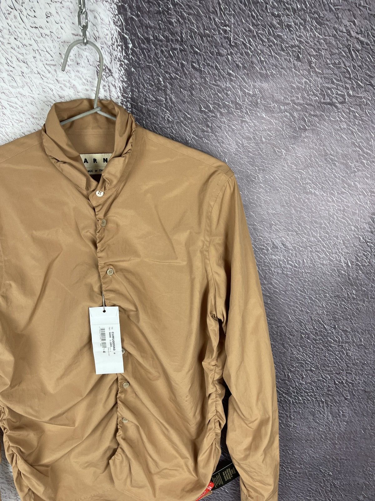 Marni Marni Made in Italy brown Asymmetrical long sleeve shirt Size US S / EU 44-46 / 1 - 3 Thumbnail