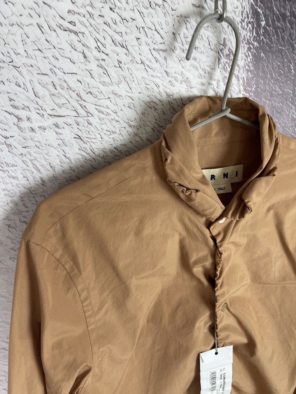 Marni Marni Made in Italy brown Asymmetrical long sleeve shirt Size US S / EU 44-46 / 1 - 7 Thumbnail