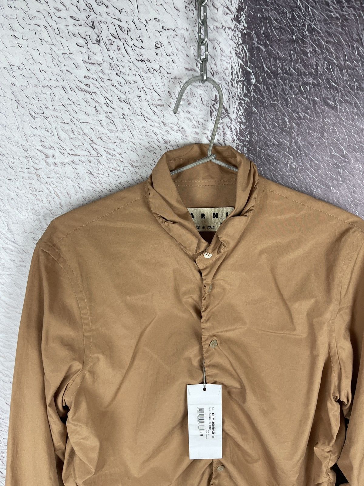 Marni Marni Made in Italy brown Asymmetrical long sleeve shirt Size US S / EU 44-46 / 1 - 6 Thumbnail
