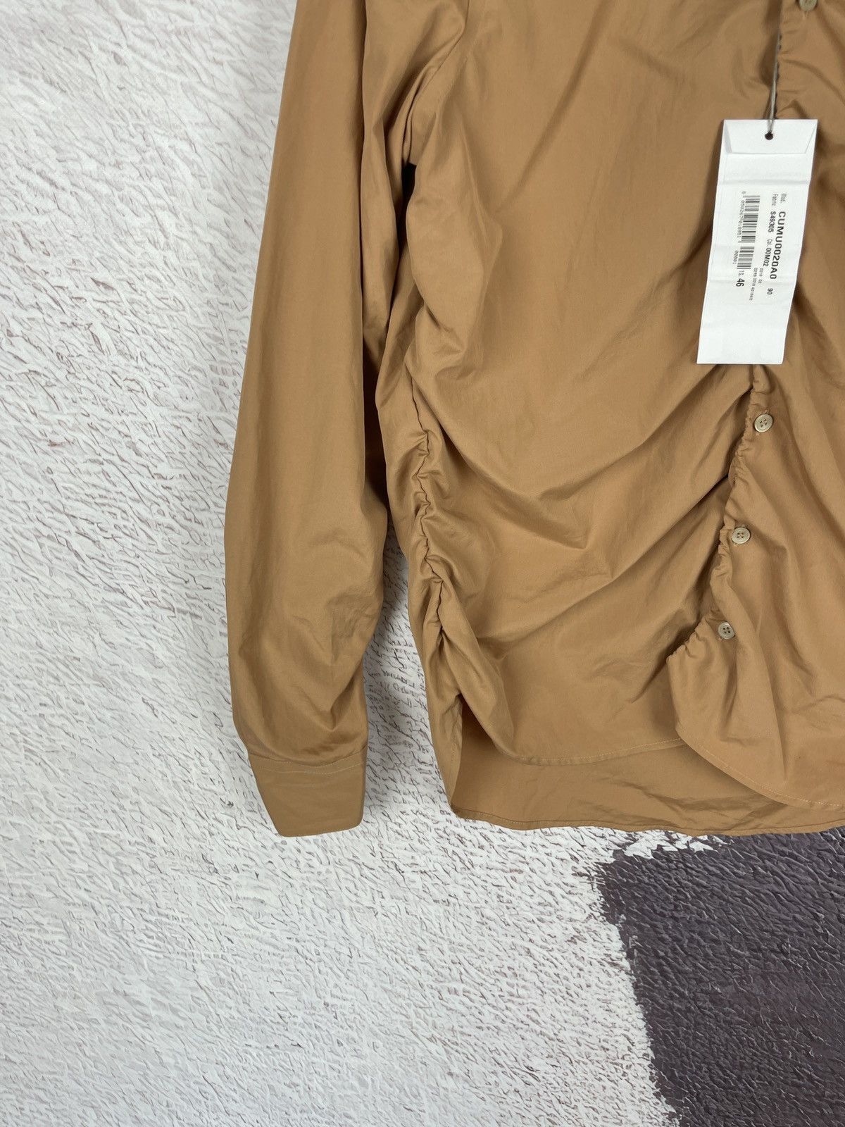 Marni Marni Made in Italy brown Asymmetrical long sleeve shirt Size US S / EU 44-46 / 1 - 4 Thumbnail
