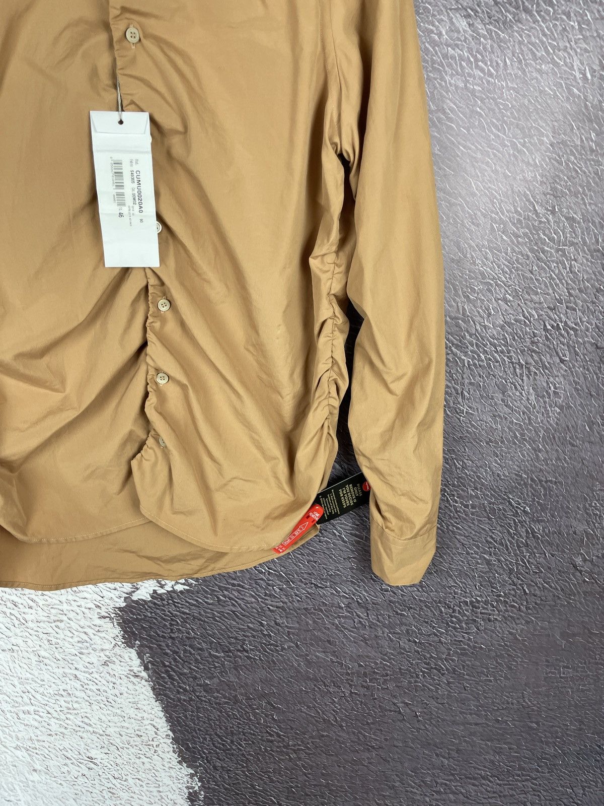 Marni Marni Made in Italy brown Asymmetrical long sleeve shirt Size US S / EU 44-46 / 1 - 5 Thumbnail