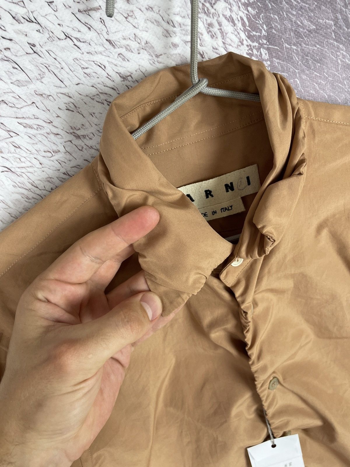 Marni Marni Made in Italy brown Asymmetrical long sleeve shirt Size US S / EU 44-46 / 1 - 9 Thumbnail