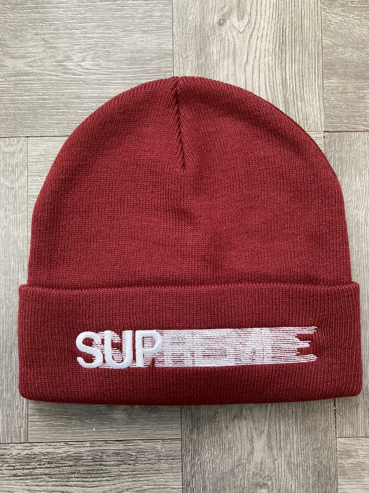 The red supreme motion logo beanie : r/Supreme