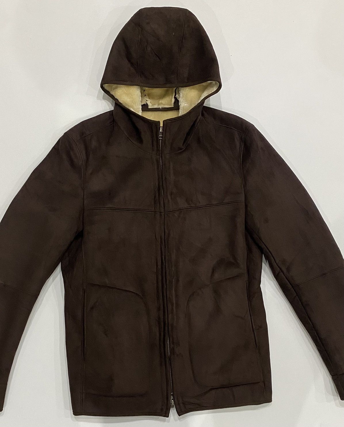 image of If Six Was Nine x Jun Takahashi Junya Watanabe Jun Men Sherpa Jacket in Dark Brown (Size Medium)