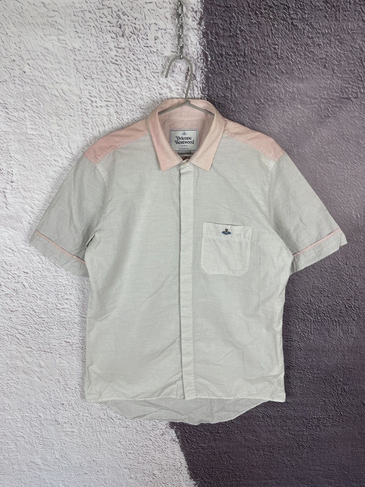 Vivienne Westwood Vivienne Westwood 2 color striped checkered ss shirt logo Size US L / EU 52-54 / 3 - 1 Thumbnail