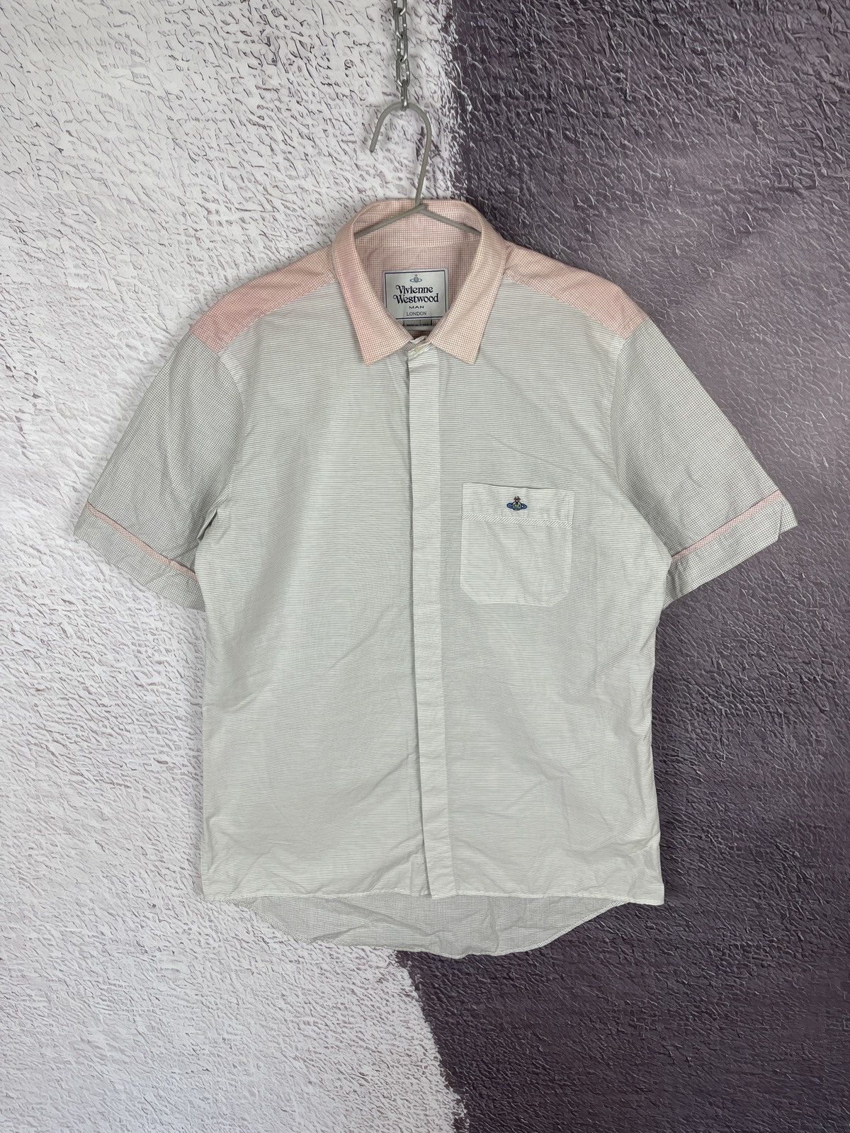 Vivienne Westwood Vivienne Westwood 2 color striped checkered ss shirt logo Size US L / EU 52-54 / 3 - 2 Thumbnail