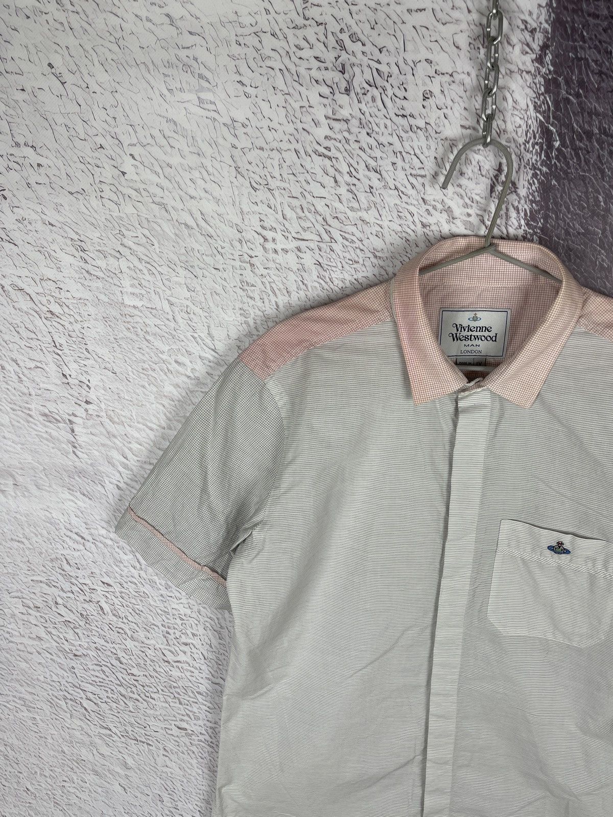 Vivienne Westwood Vivienne Westwood 2 color striped checkered ss shirt logo Size US L / EU 52-54 / 3 - 3 Thumbnail