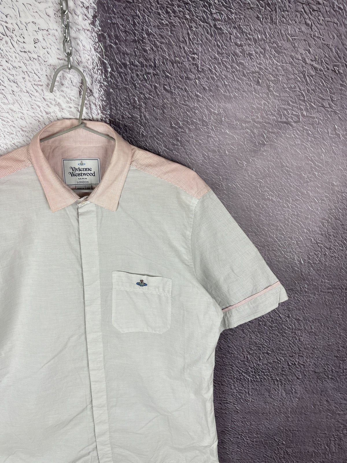 Vivienne Westwood Vivienne Westwood 2 color striped checkered ss shirt logo Size US L / EU 52-54 / 3 - 4 Thumbnail