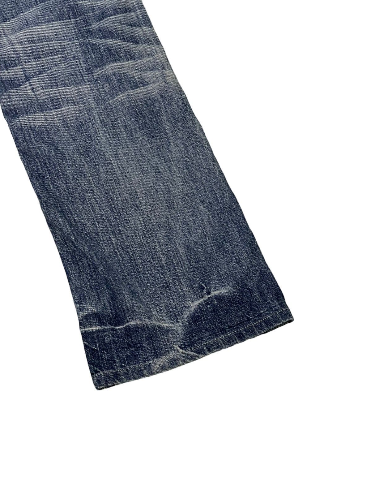 Japanese Brand Flare Jeans Key Closet Slim Distress Denim Boot Cut 7🟦 Size US 35 - 15 Thumbnail
