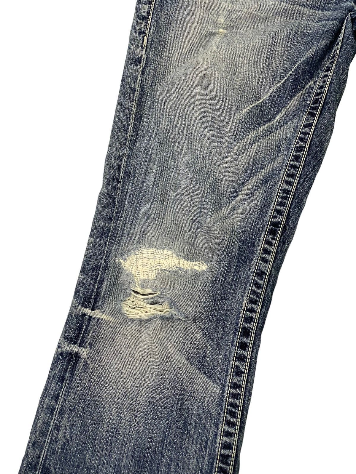 Japanese Brand Flare Jeans Key Closet Slim Distress Denim Boot Cut 7🟦 Size US 35 - 6 Thumbnail
