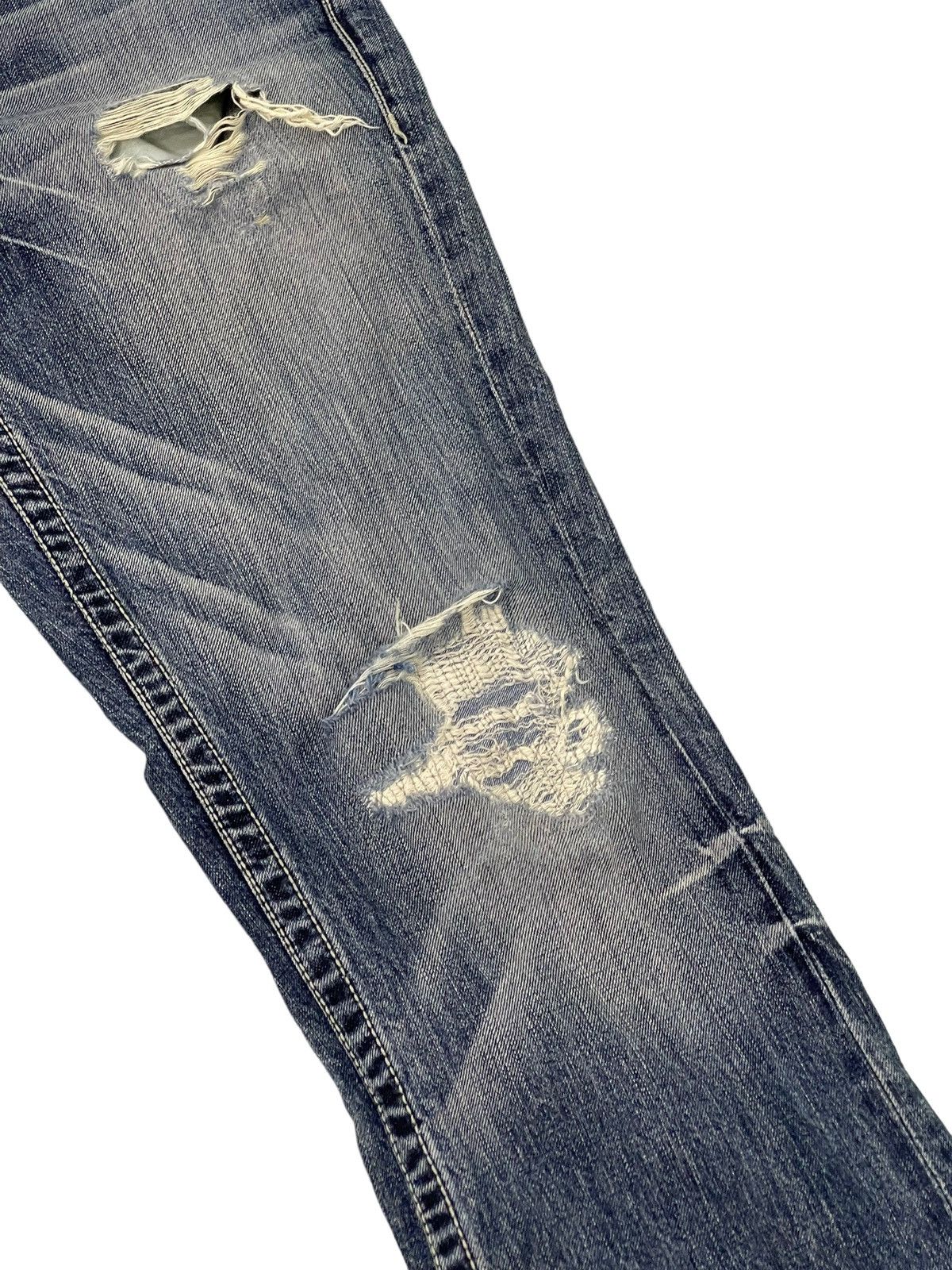 Japanese Brand Flare Jeans Key Closet Slim Distress Denim Boot Cut 7🟦 Size US 35 - 7 Thumbnail