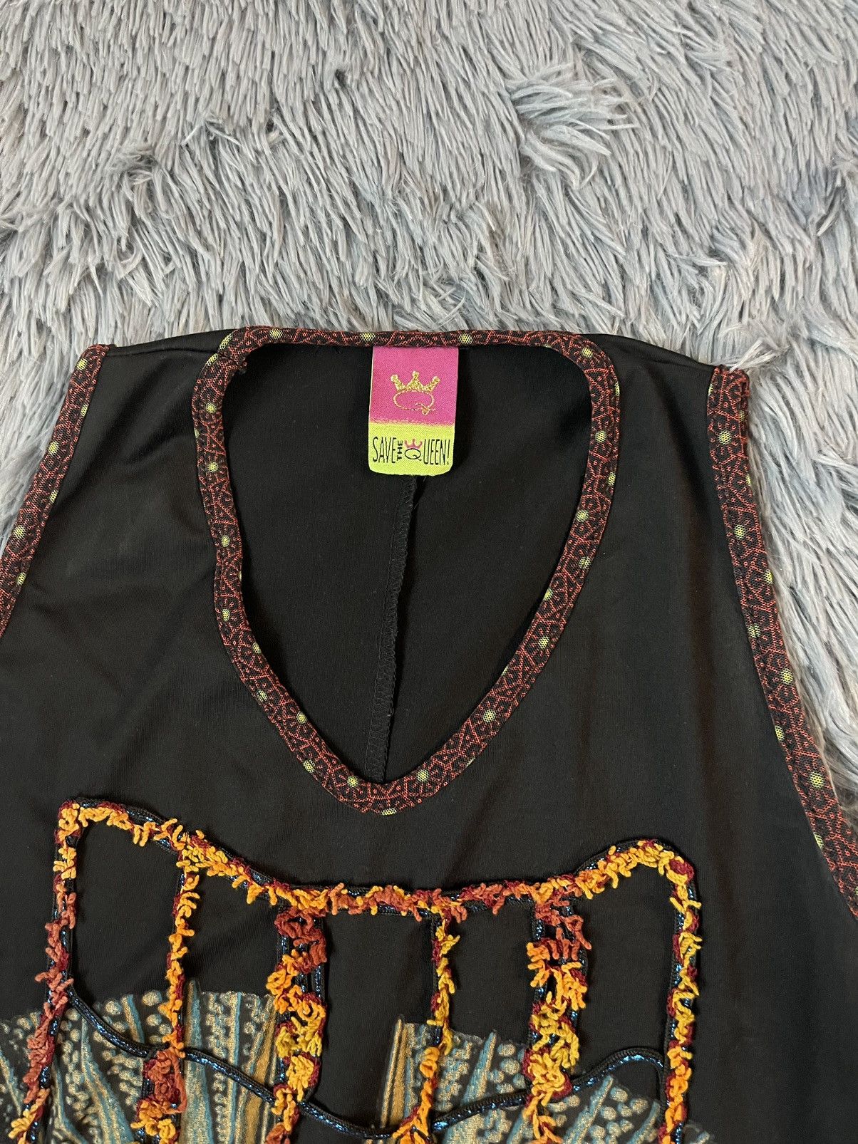 Vintage Save the Queen avant garde Y2K vtg jpg style mesh tank top Size M / US 6-8 / IT 42-44 - 4 Thumbnail