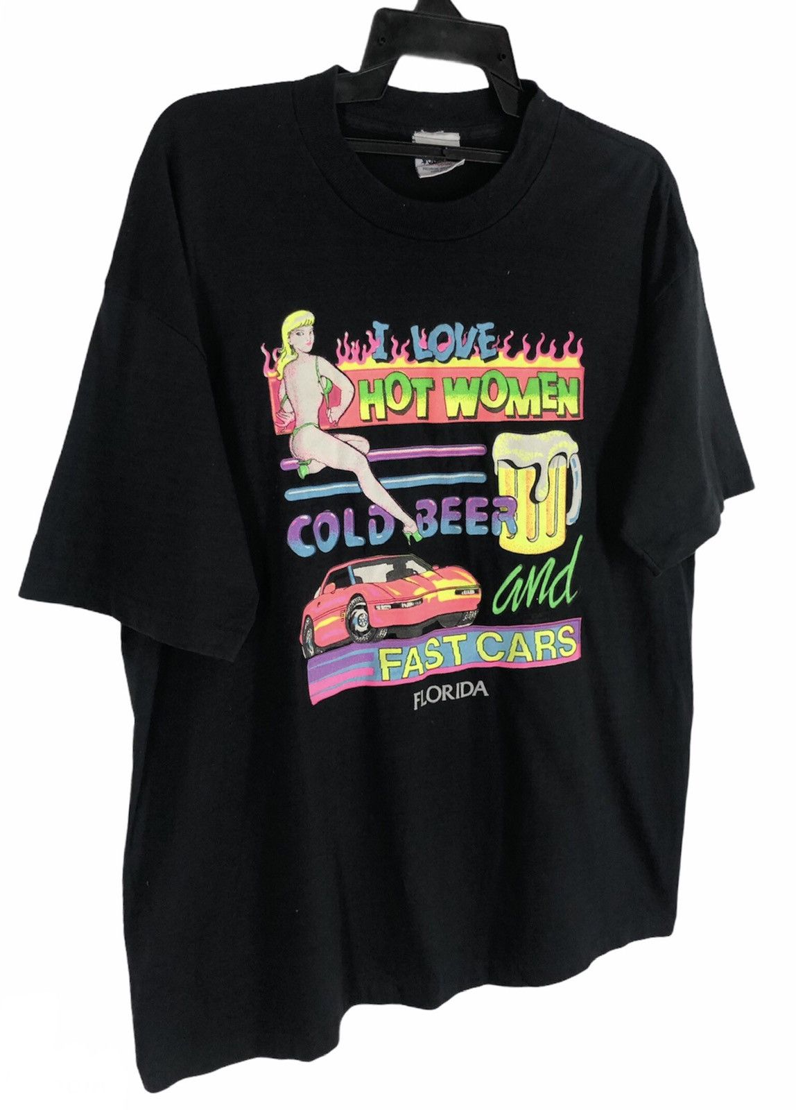 Vintage 90s vtg I Hot Women Cold Beer Fast Cars Florida Size ONE SIZE - 2 Thumbnail