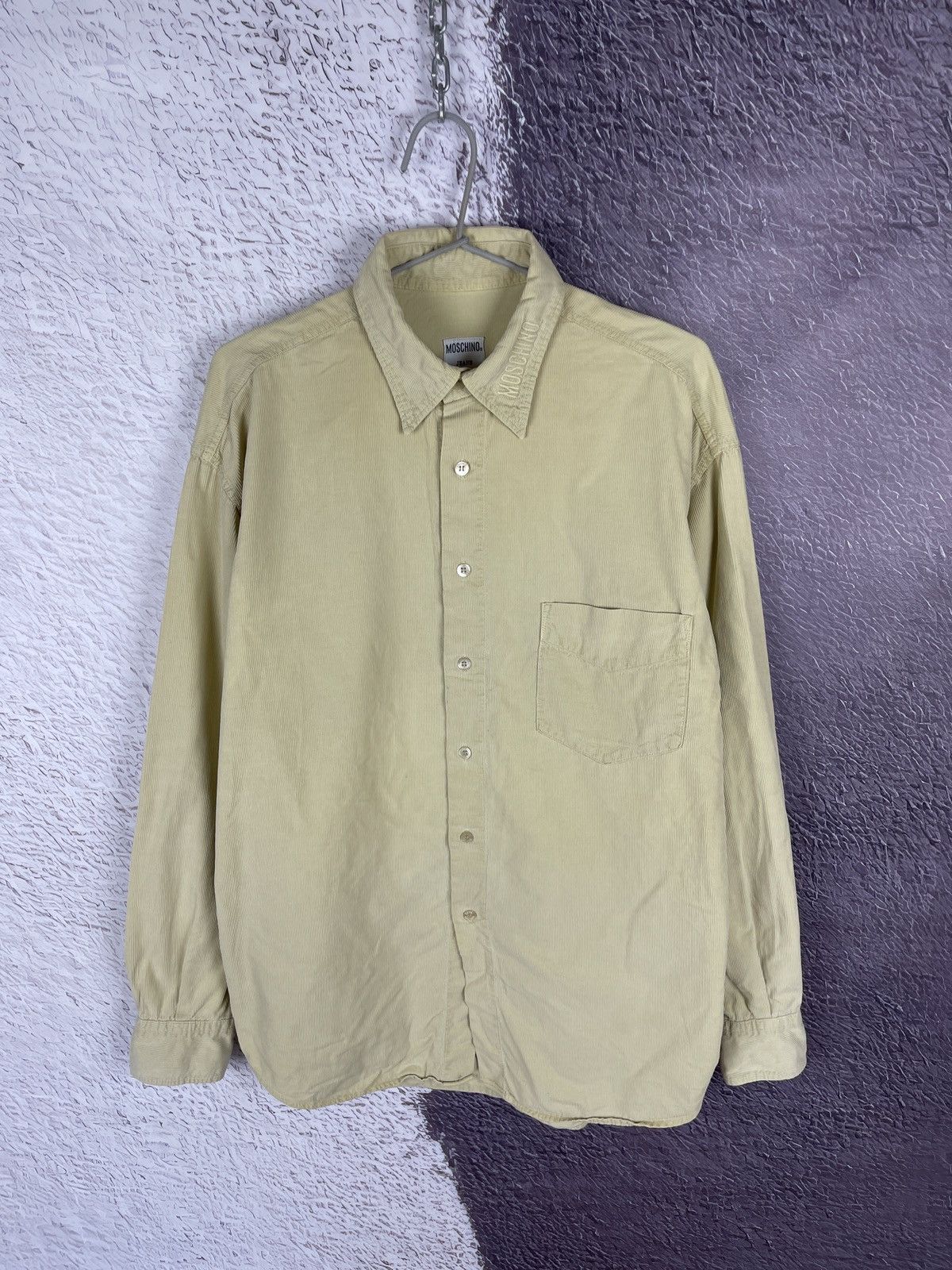 Moschino Moschino Jeans vintage corduroy embroidered logo shirt Size US M / EU 48-50 / 2 - 2 Thumbnail