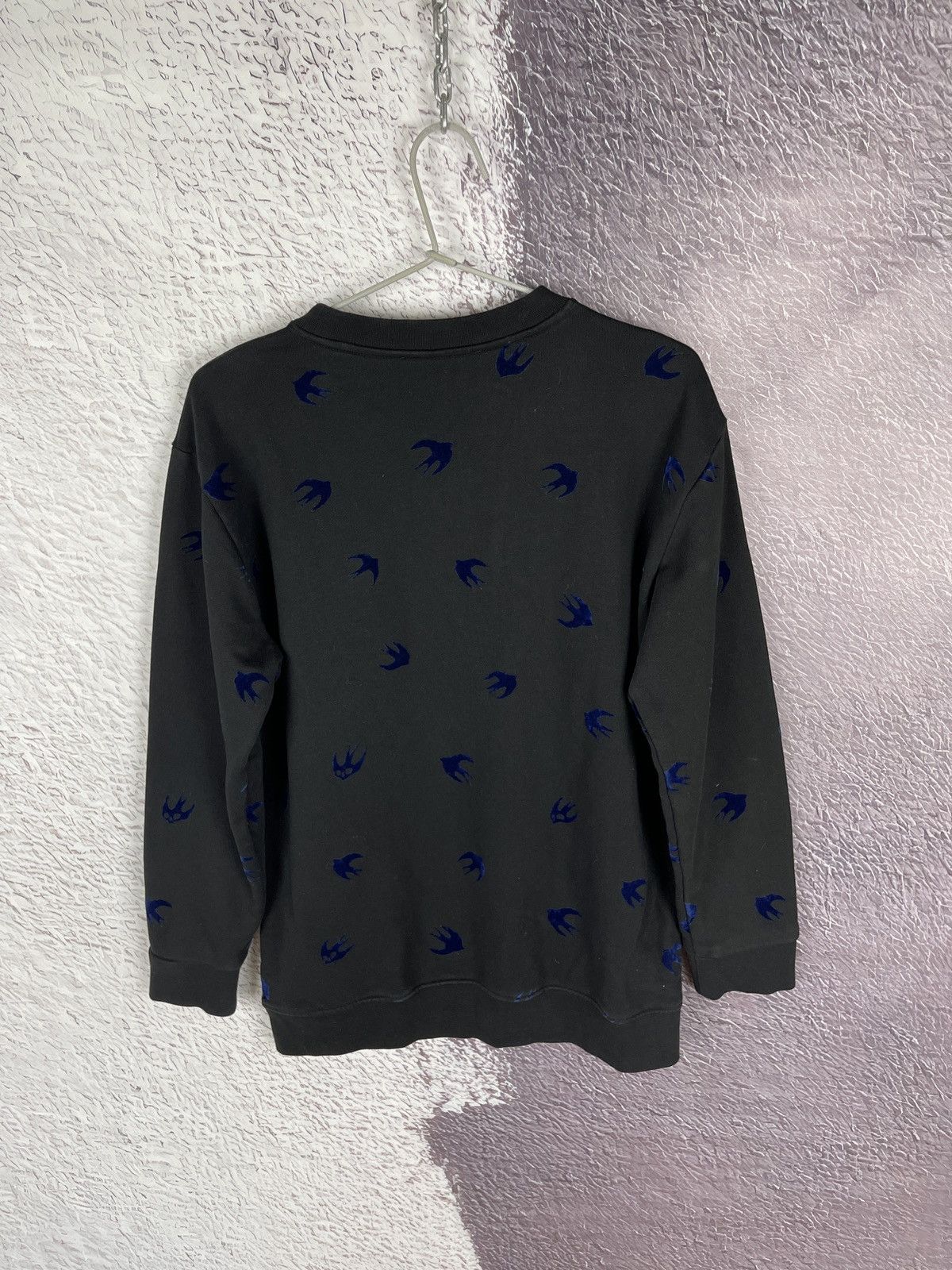 Alexander McQueen McQ Alexander McQueen velour bird multilogo black sweatshirt Size M / US 6-8 / IT 42-44 - 10 Thumbnail