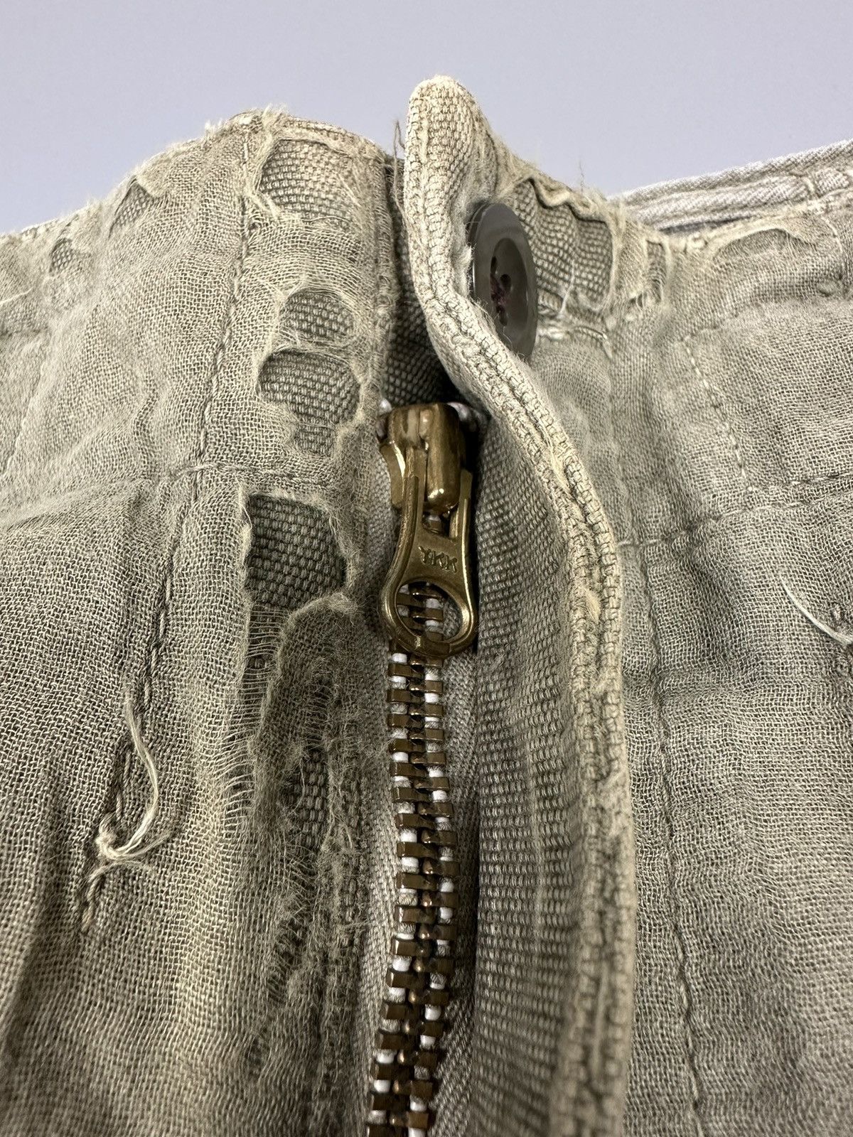 If Six Was Nine × Le Grande Bleu (L.G.B.) 🔥RARE SICK🔥DISTRESSED SASHIKO BORO PATCHWORK DESIGN Size US 32 / EU 48 - 16 Thumbnail