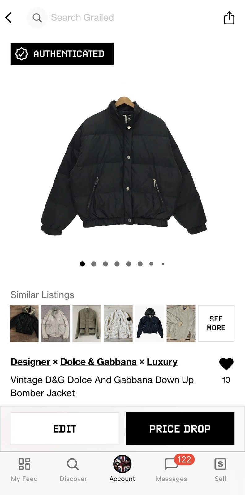 Dolce & Gabbana Vintage D&G Dolce And Gabbana Down Up Bomber Jacket Size US M / EU 48-50 / 2 - 13 Thumbnail