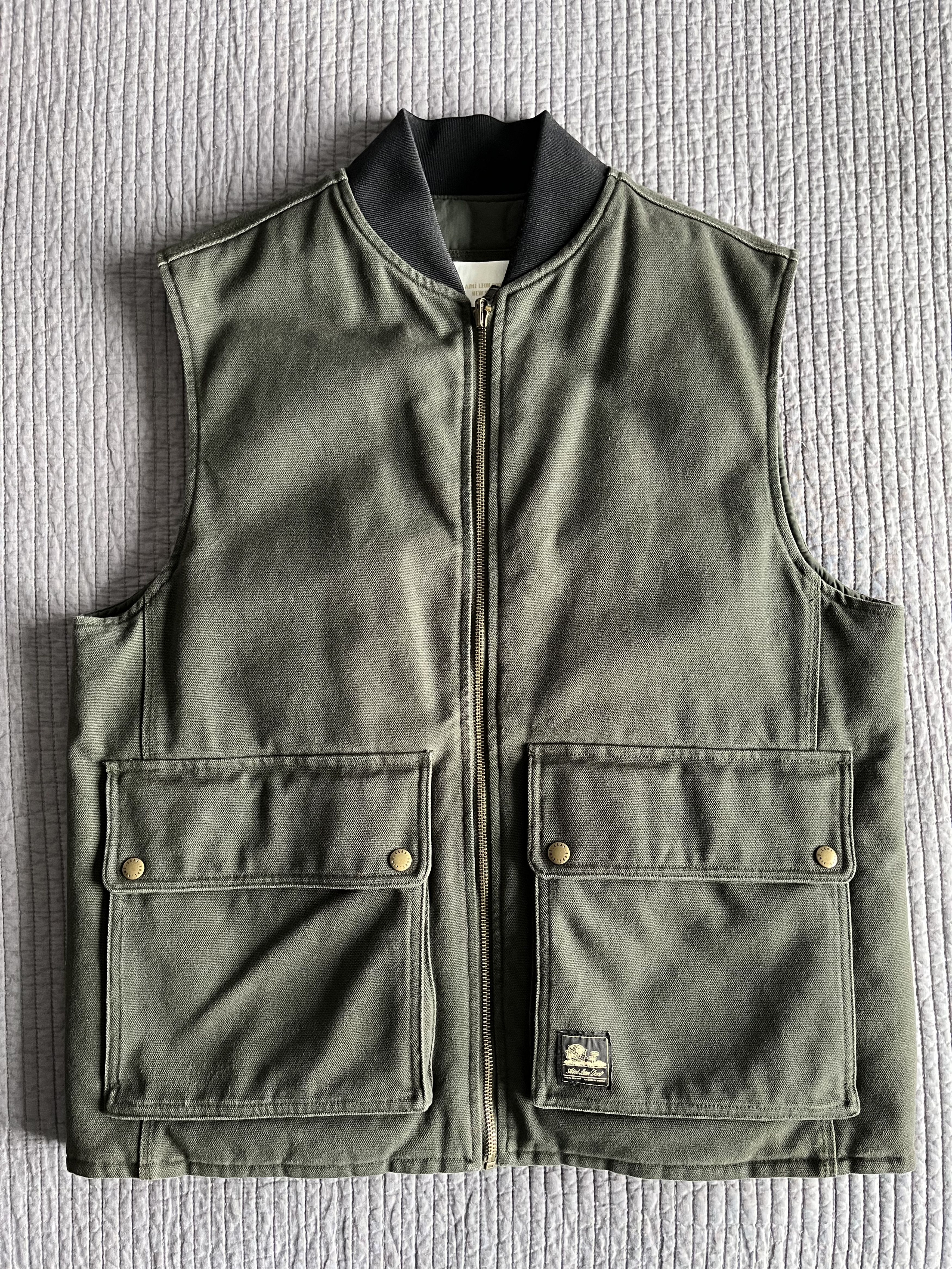 Aime Leon Dore Reversible Canvas Work Vest Size US XL / EU 56 / 4 - 1 Thumbnail