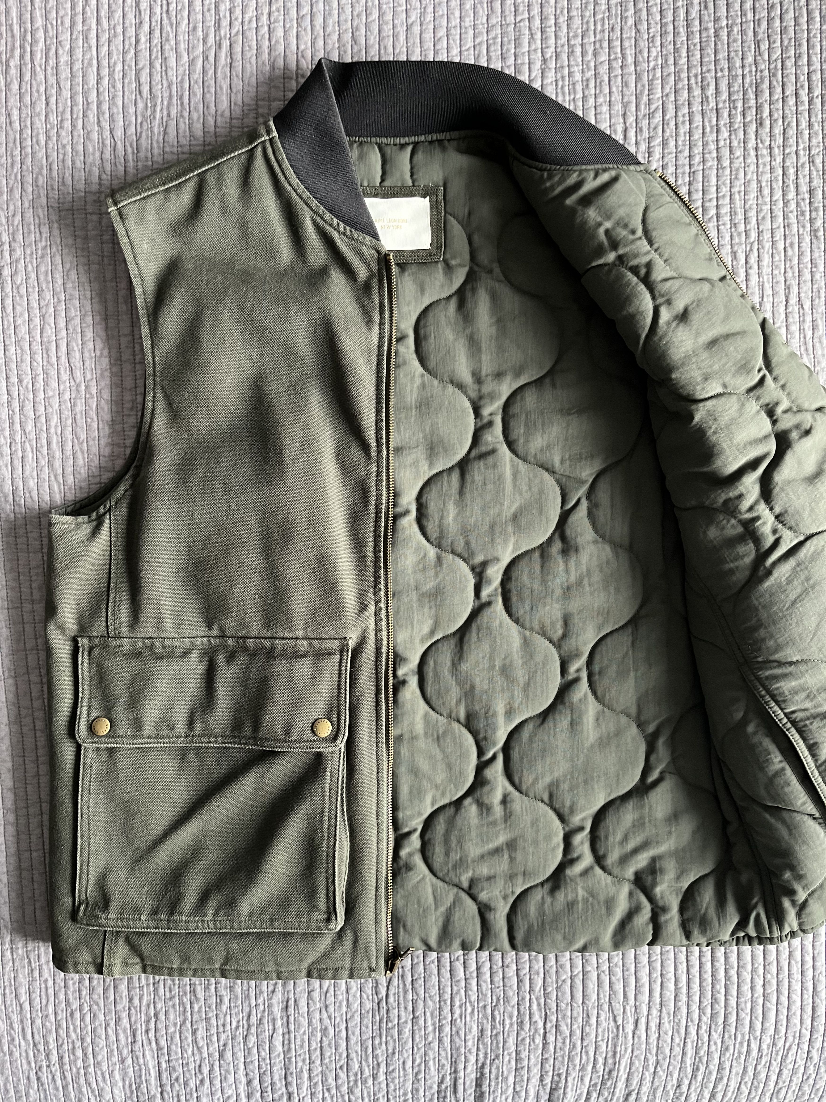 Aime Leon Dore Reversible Canvas Work Vest Size US XL / EU 56 / 4 - 3 Thumbnail