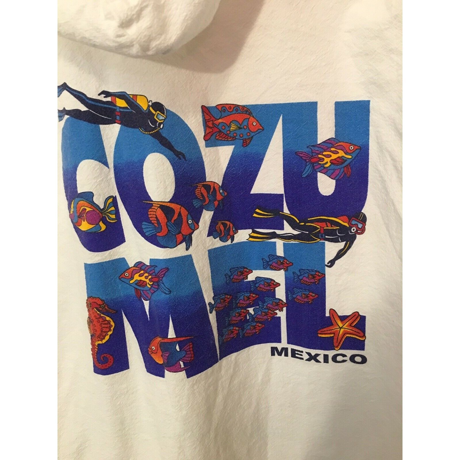 La Iguana Hoodie Full Zip Jacket Vtg 90 Cozumel Mexico Sz M