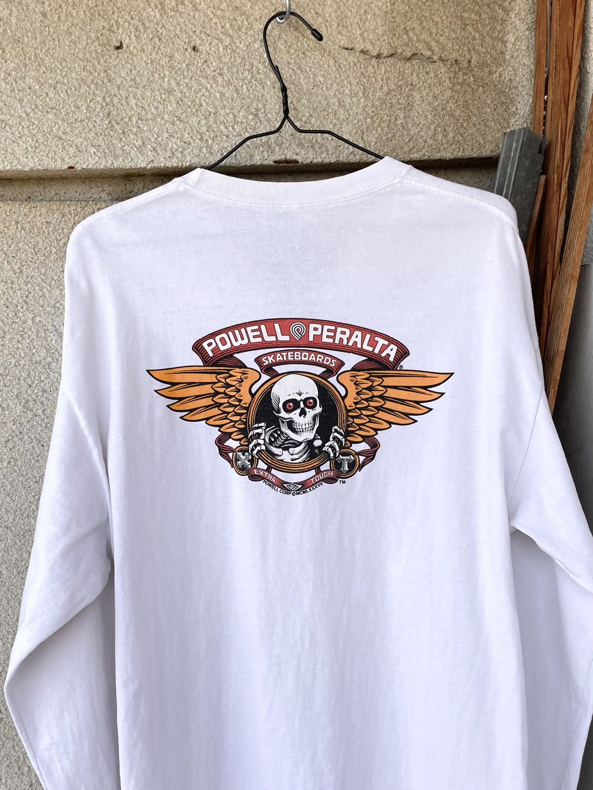 Hook-Ups Vintage Powell Peralta Skateboards Bones LS T-Shirt Y2K 90s Size US XL / EU 56 / 4 - 7 Thumbnail
