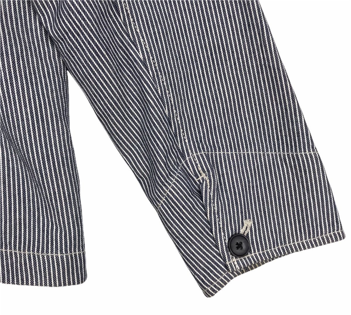 Japanese Brand JAPANESE HICKORY STRIPE BUTTON UP JACKET Size US L / EU 52-54 / 3 - 5 Thumbnail