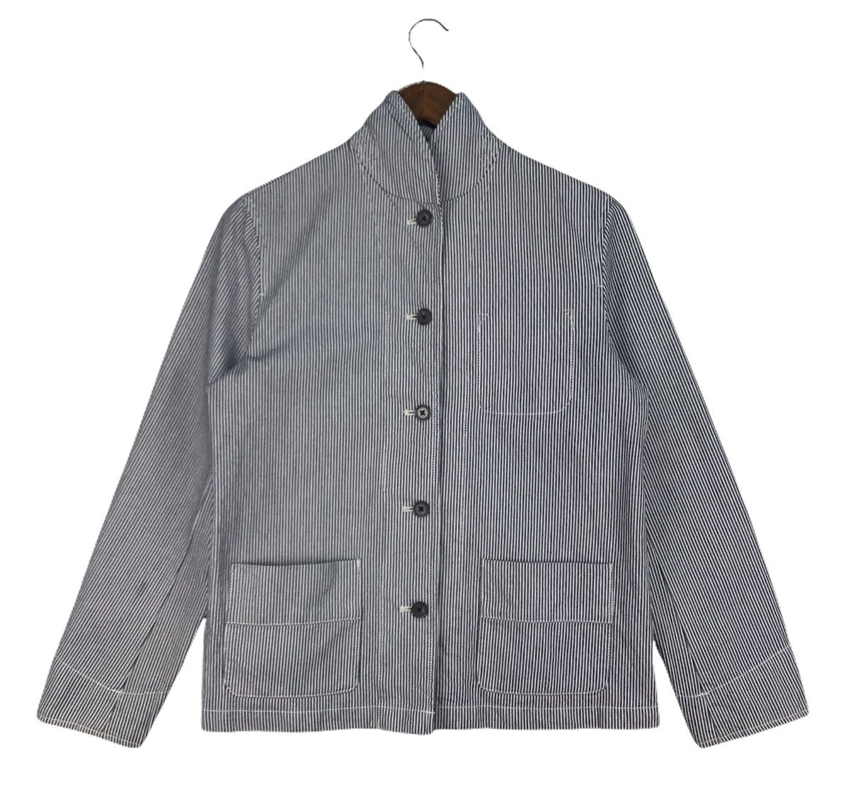image of Vintage Japanese Hickory Stripe Button Up Jacket, Men's (Size Large)