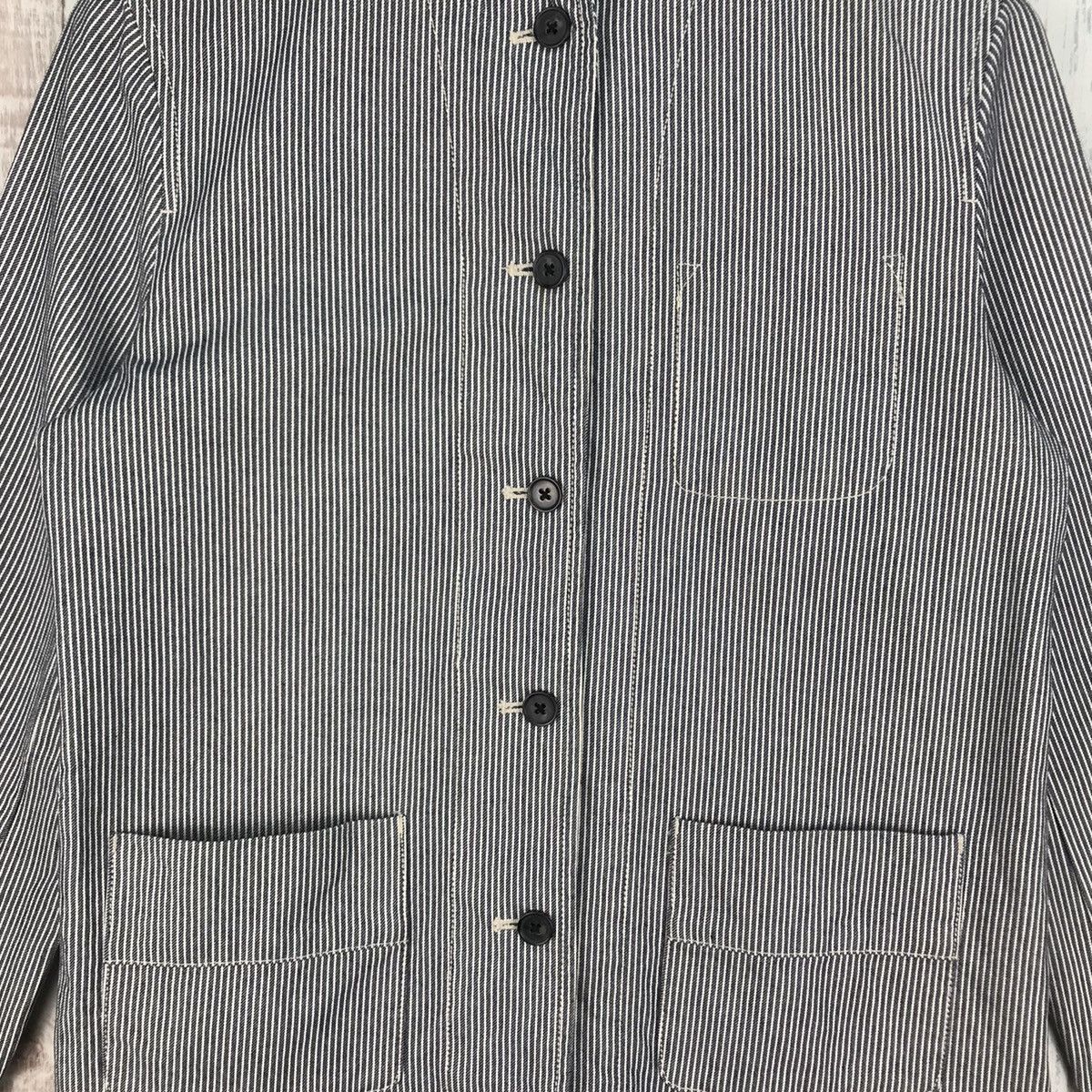 Japanese Brand JAPANESE HICKORY STRIPE BUTTON UP JACKET Size US L / EU 52-54 / 3 - 3 Thumbnail