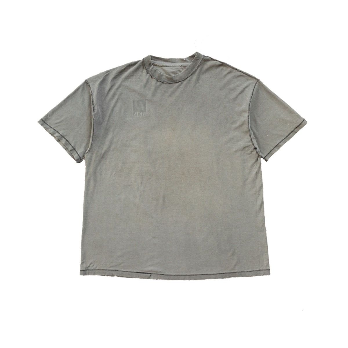 image of Unsound Rags x Vintage ★ Vintage, Single Stitched Charcoal Blank Inside-Out Tee in Grey (Size XL)