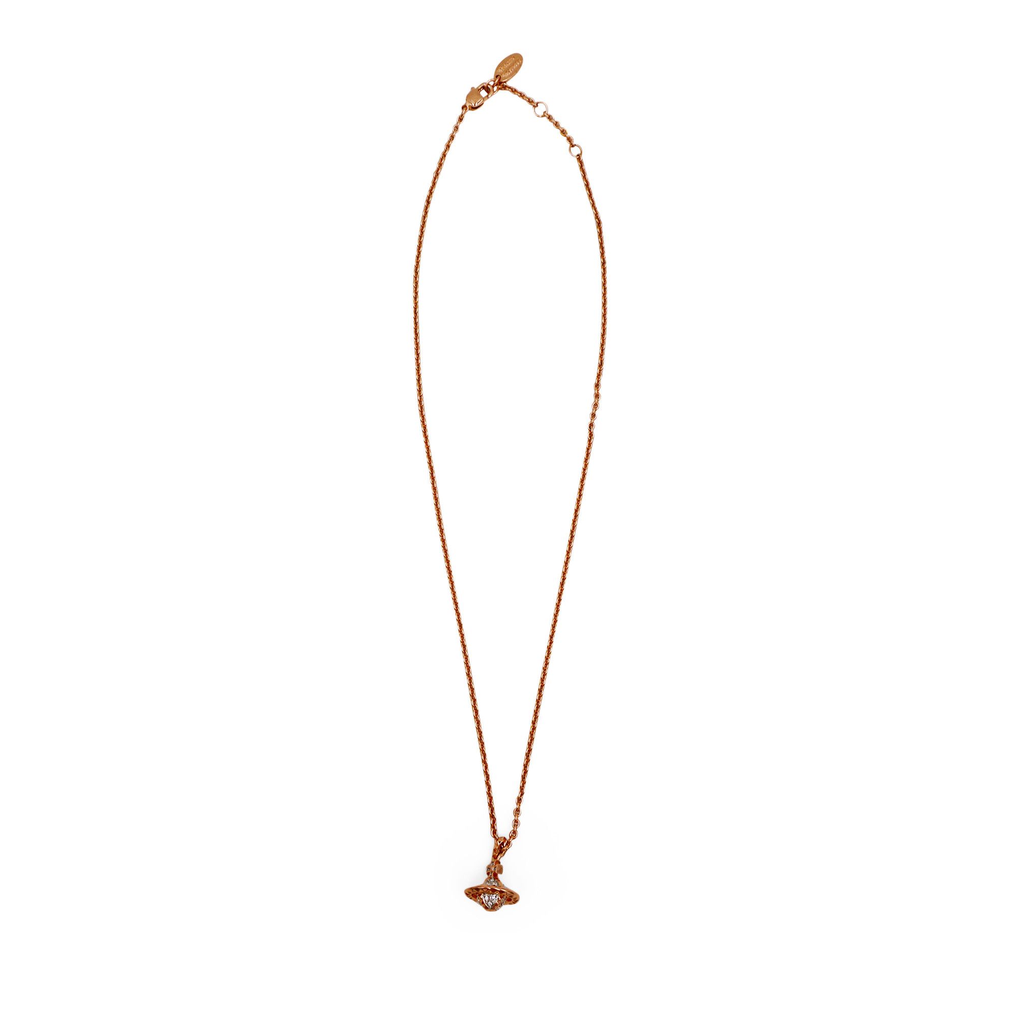 Vivienne Westwood Vivienne Westwood Orb Rhinestone Necklace Rosegold Size ONE SIZE - 2 Thumbnail