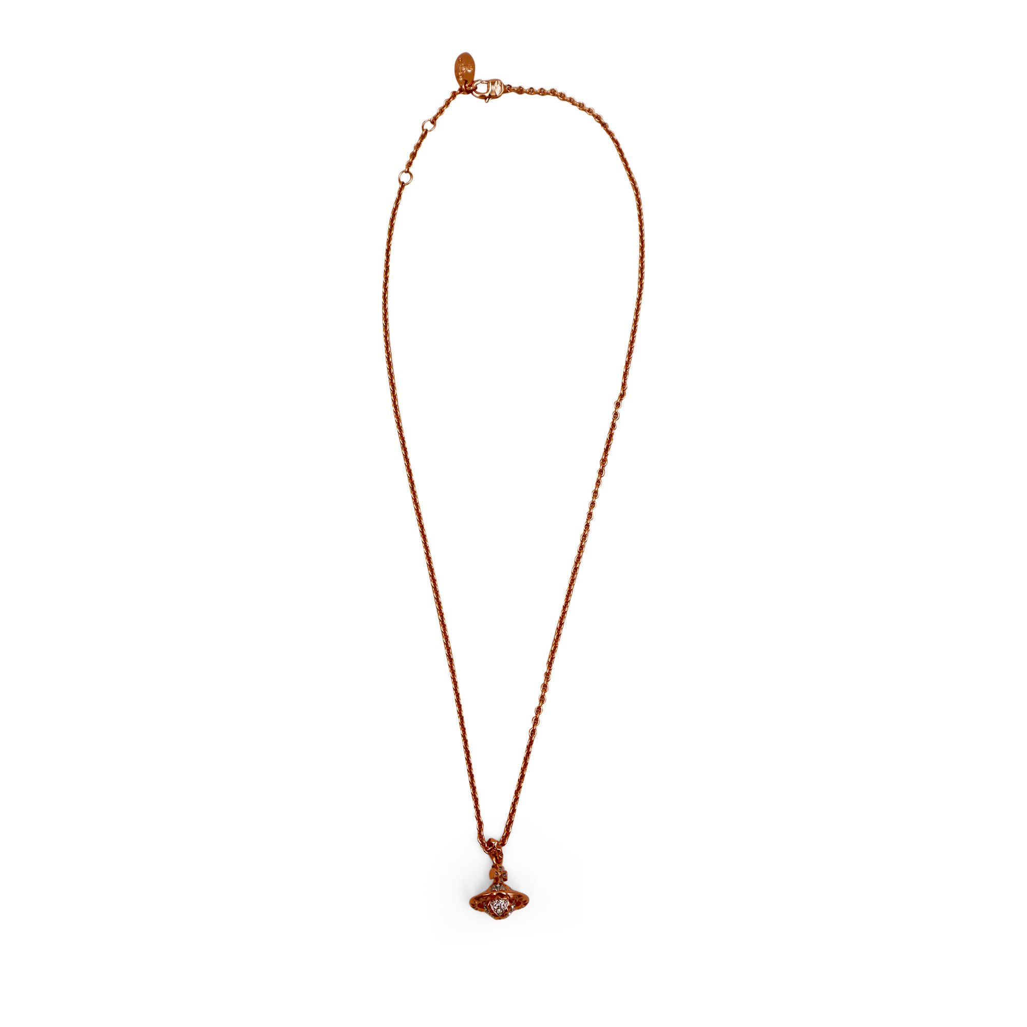 Vivienne Westwood Vivienne Westwood Orb Rhinestone Necklace Rosegold Size ONE SIZE - 3 Thumbnail