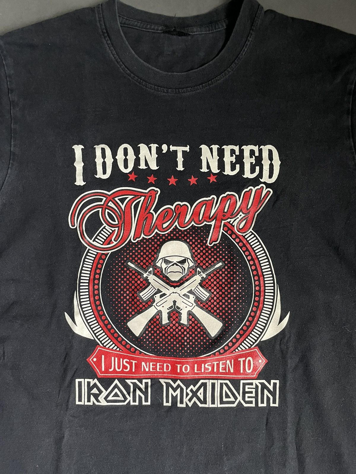 Band Tees × Iron Maiden Vintage Y2k Adult Iron Maiden Therapy Faded Tee Rock band Size US M / EU 48-50 / 2 - 4 Thumbnail
